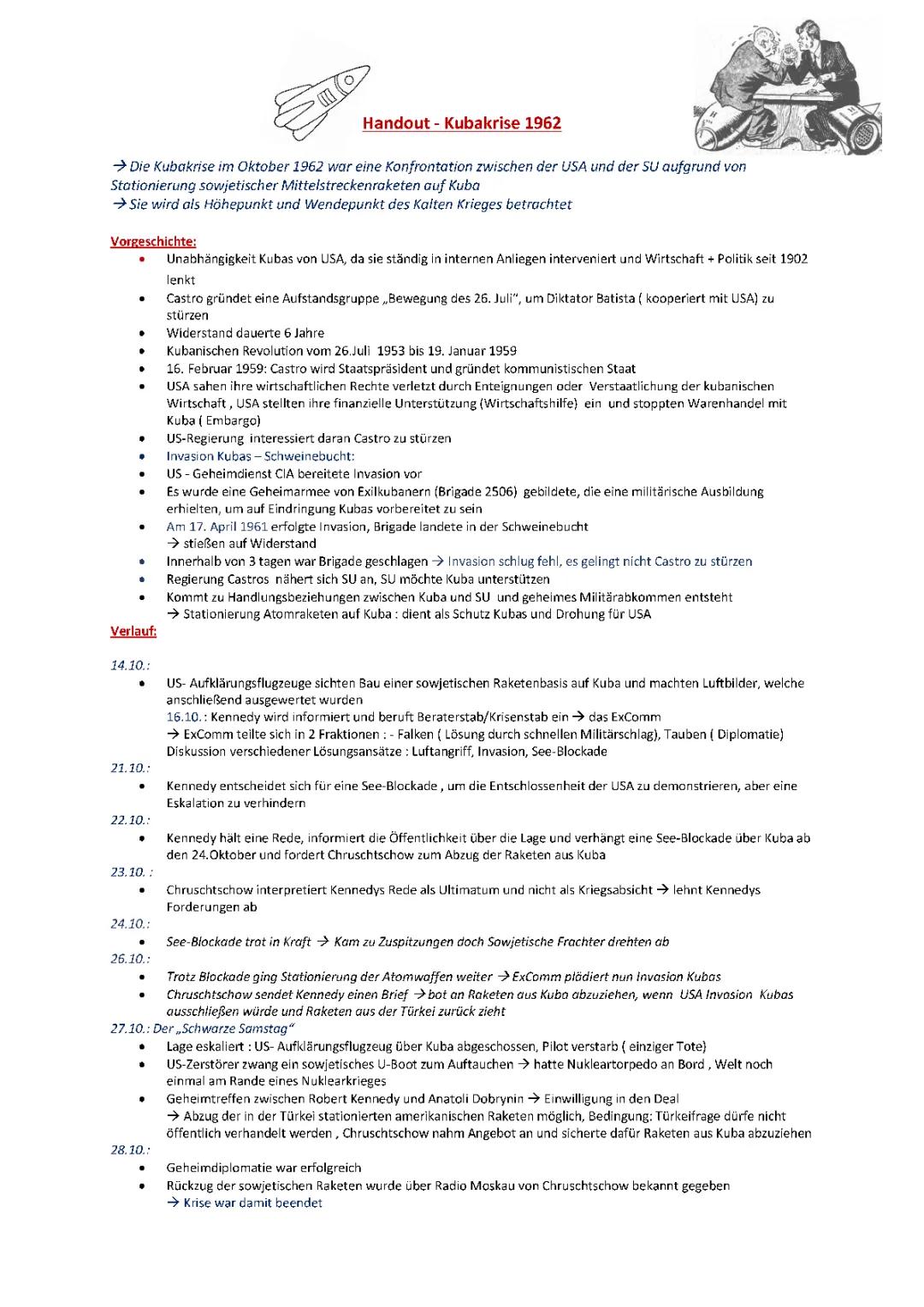 Kubakrise 1962: Spannende Zeittafel und Zusammenfassung