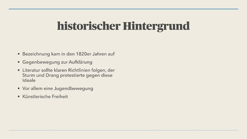 te
Cars
ا کر کر کے
le
STURM & DRANG
machen.
1765-1790 1. historischer Hintergrund
2. Merkmale der Epoche
3. Merkmale der Literatur
4. Merkma