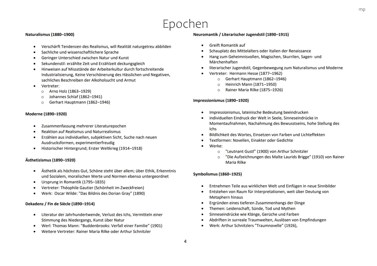 Epochen
Renaissance (1500-1600)
Antike (800 v. Chr.-600 n. Chr.)
•
•
•
•
•
griechisch-römische Altertum
Werke: Vielzahl nicht erhalten, eini