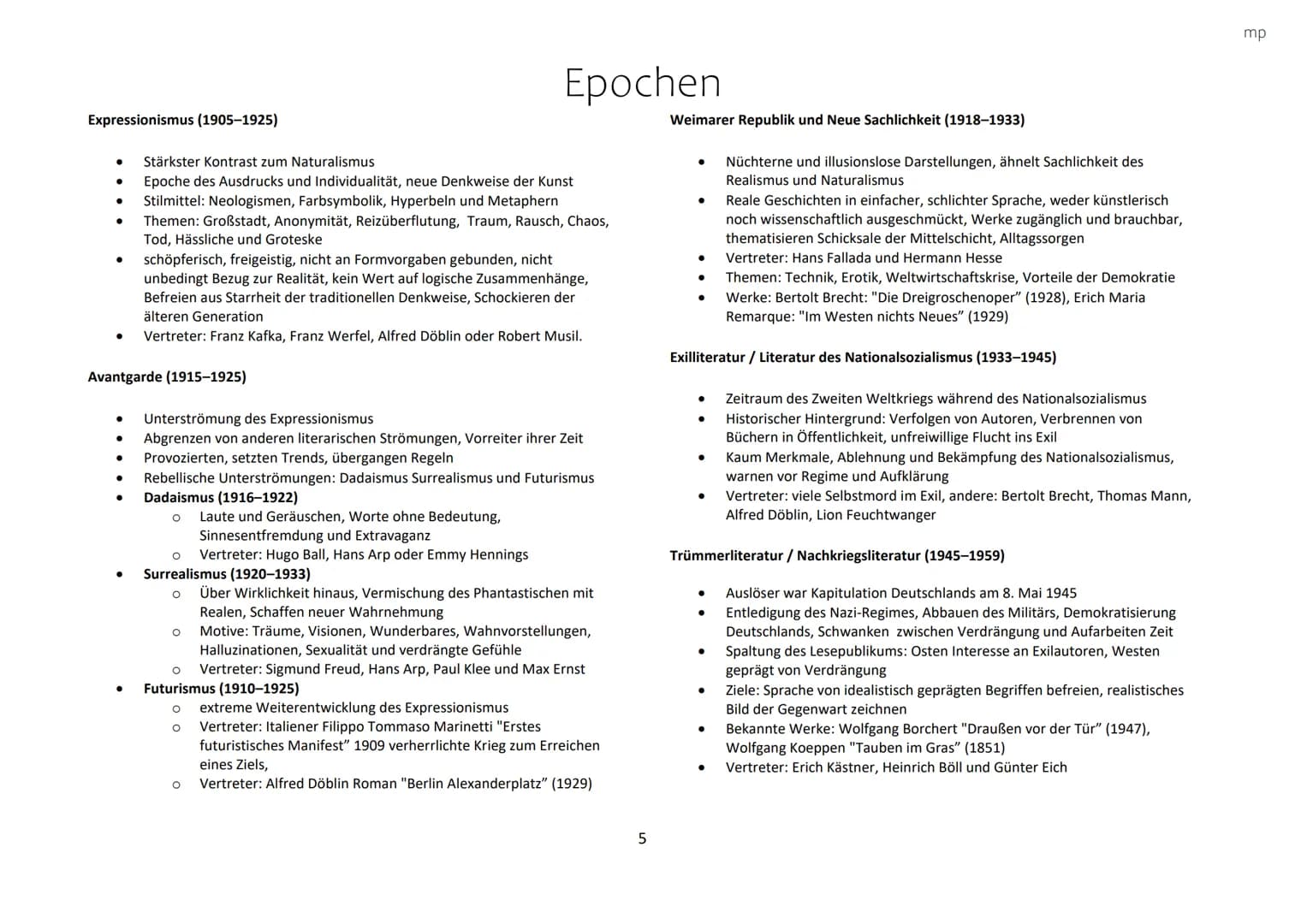 Epochen
Renaissance (1500-1600)
Antike (800 v. Chr.-600 n. Chr.)
•
•
•
•
•
griechisch-römische Altertum
Werke: Vielzahl nicht erhalten, eini