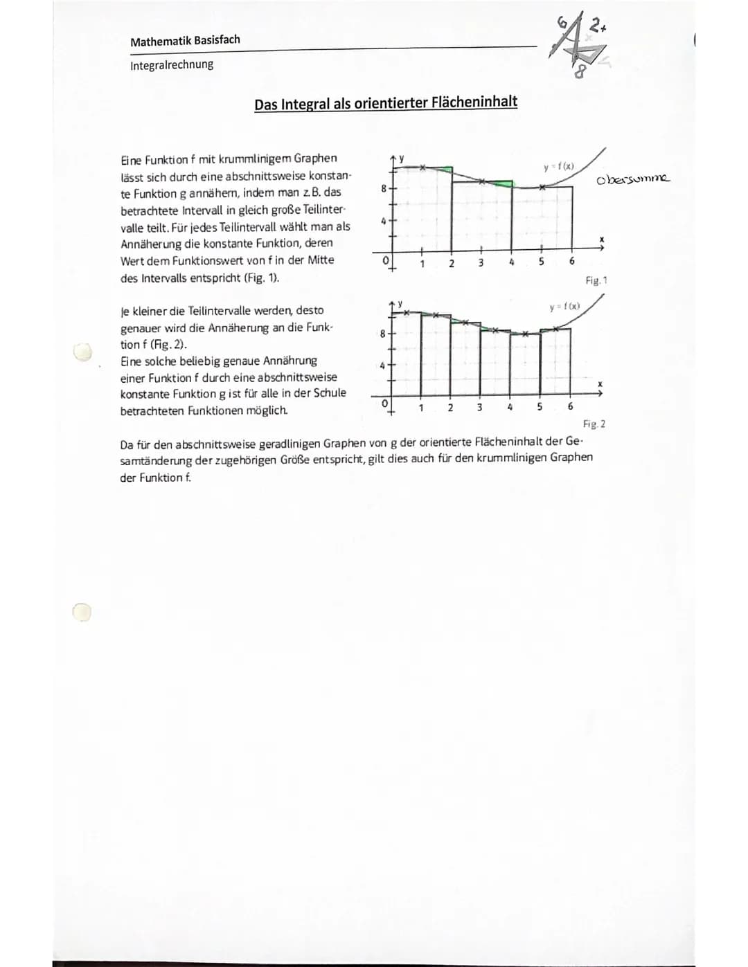 REKONSTRUKTION EINER GROSSE
Ist der Graph einer momentanen Anderungsrate aus geradlinigen Teilstücken zusammengesetzt,
so kann man die Gesam