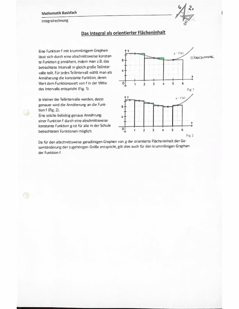 REKONSTRUKTION EINER GROSSE
Ist der Graph einer momentanen Anderungsrate aus geradlinigen Teilstücken zusammengesetzt,
so kann man die Gesam