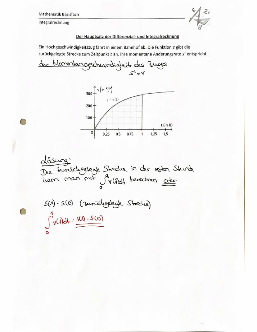 REKONSTRUKTION EINER GROSSE
Ist der Graph einer momentanen Anderungsrate aus geradlinigen Teilstücken zusammengesetzt,
so kann man die Gesam