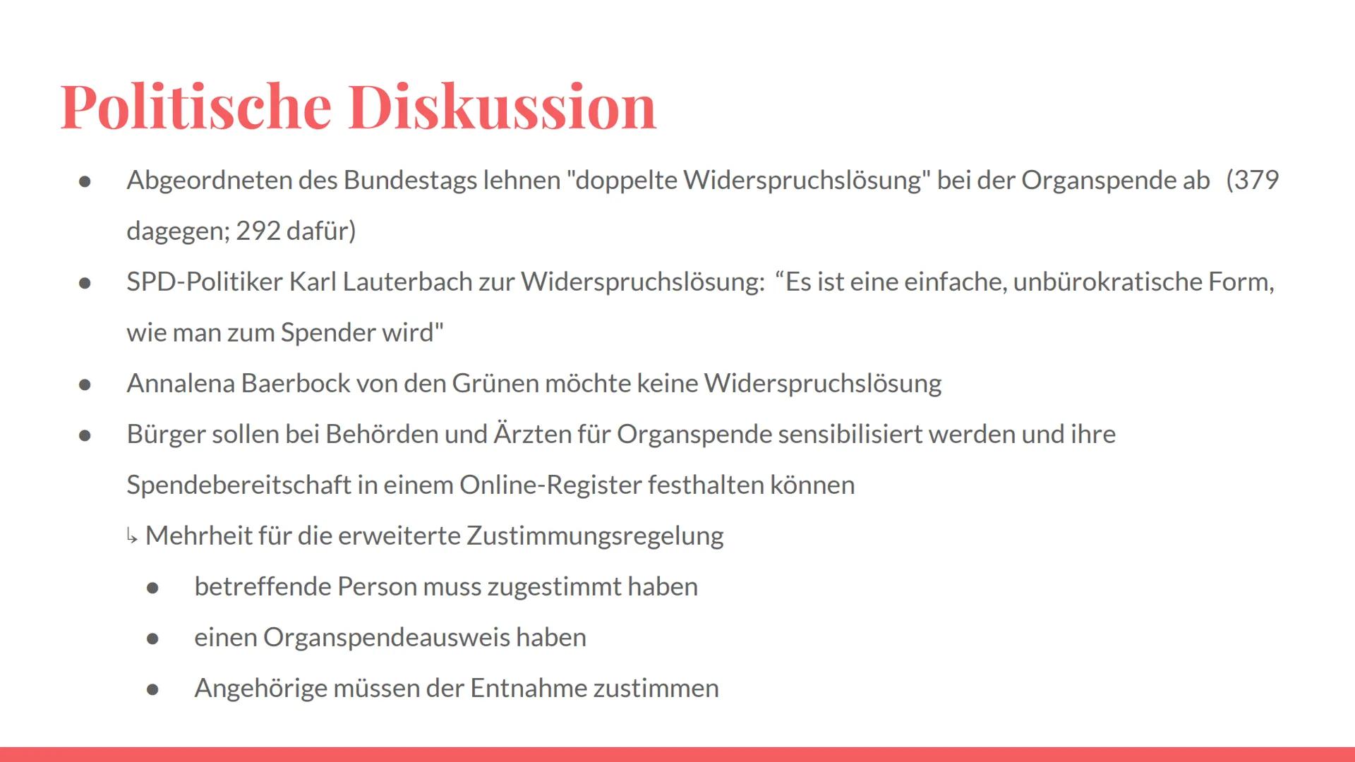 Organspende Inhaltsverzeichnis
Allgemeines
Welche Organe/Gewebe können
gespendet werden?
Anzahl der Organspender
Voraussetzungen
Das Transpl