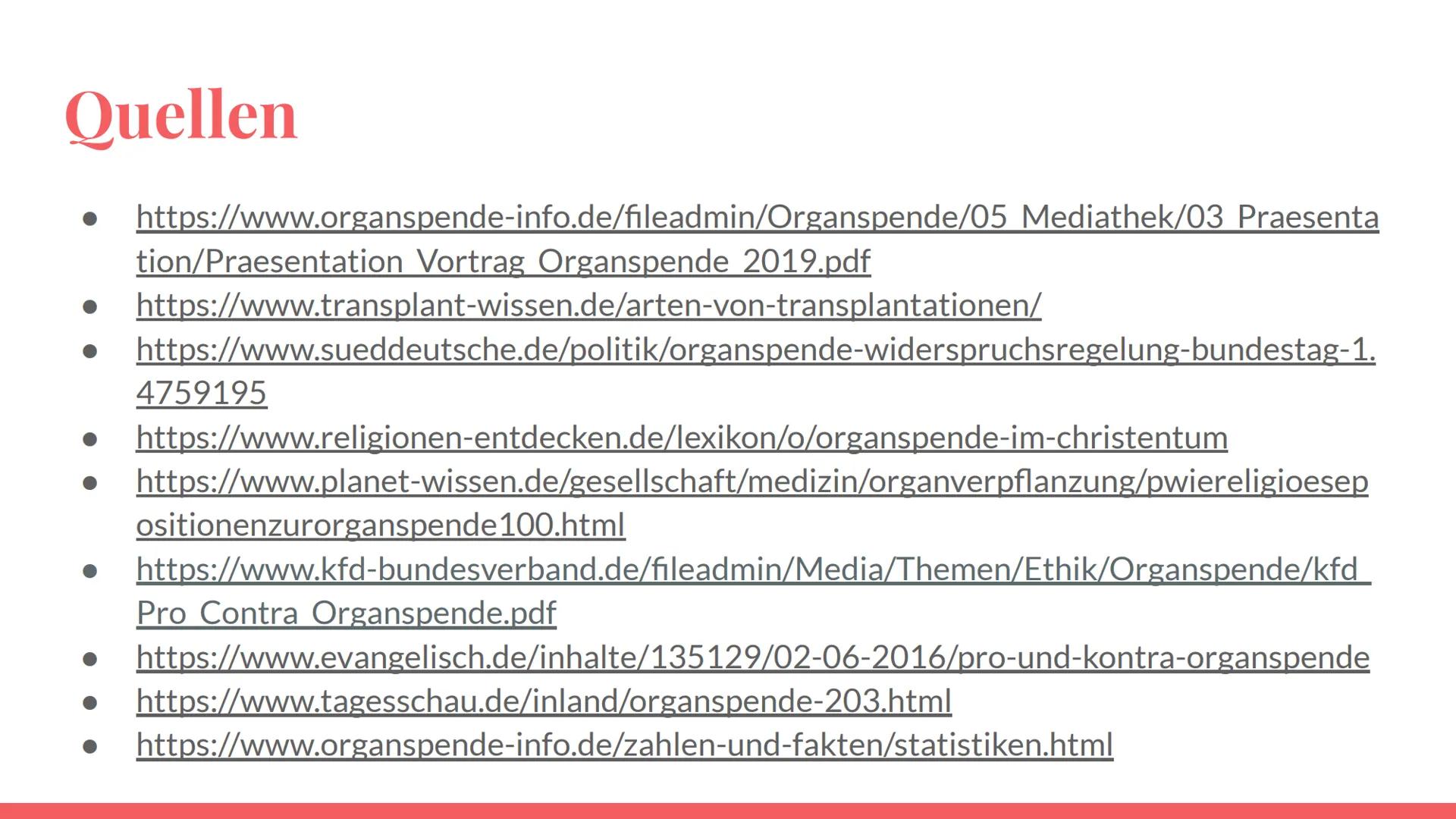 Organspende Inhaltsverzeichnis
Allgemeines
Welche Organe/Gewebe können
gespendet werden?
Anzahl der Organspender
Voraussetzungen
Das Transpl