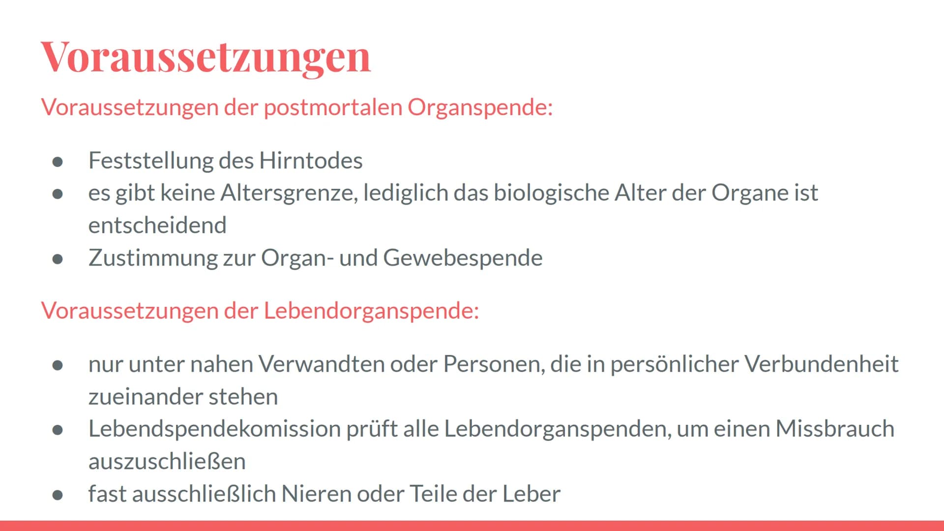 Organspende Inhaltsverzeichnis
Allgemeines
Welche Organe/Gewebe können
gespendet werden?
Anzahl der Organspender
Voraussetzungen
Das Transpl