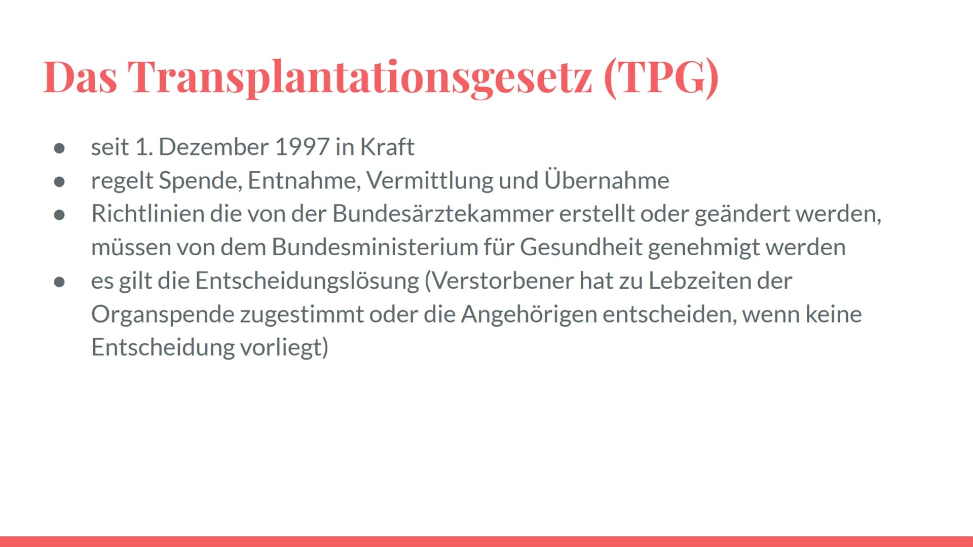 Organspende Inhaltsverzeichnis
Allgemeines
Welche Organe/Gewebe können
gespendet werden?
Anzahl der Organspender
Voraussetzungen
Das Transpl