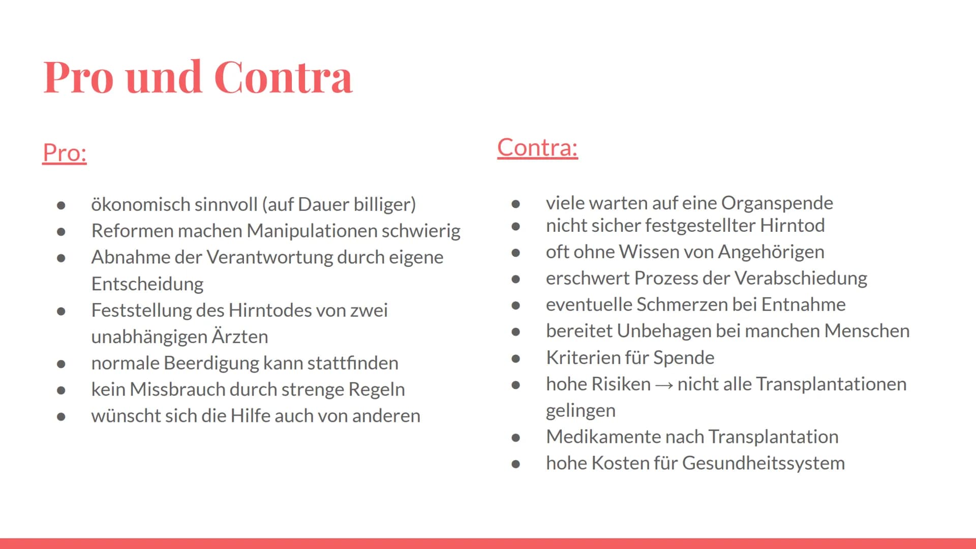 Organspende Inhaltsverzeichnis
Allgemeines
Welche Organe/Gewebe können
gespendet werden?
Anzahl der Organspender
Voraussetzungen
Das Transpl