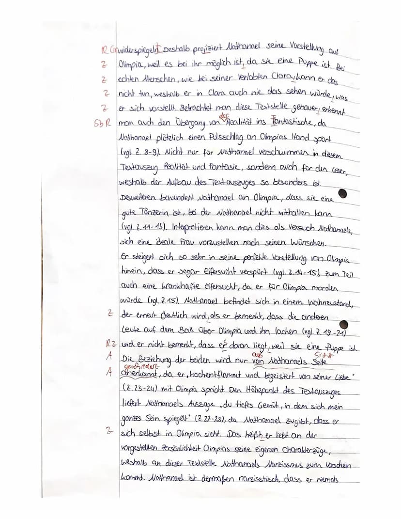 2. Kursarbeit / Bewertungsbogen
(Thema: E.T.A. Hoffmann: Der Sandmann)
Inhaltliche Leistung
Aufgabe I
Der Schüler / Die Schülerin...
formuli