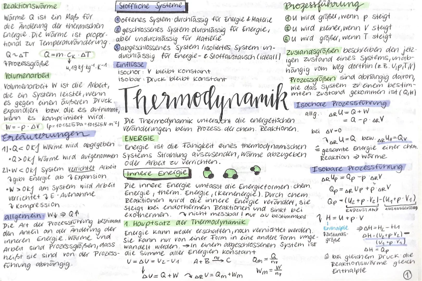 # Reaktionswärme

Wärme Q ist ein Maß für
die Anderung der thermischen
Energie. Die wärme ist propor-
tional zur Temperaturändering.

$Q \ap