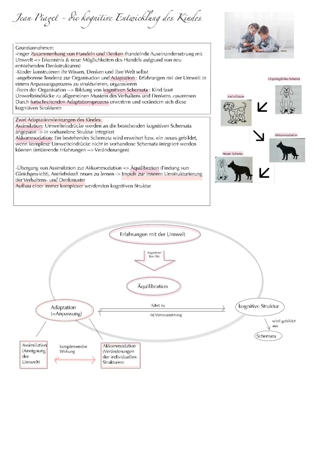 Kognitive Entwicklung nach Piaget