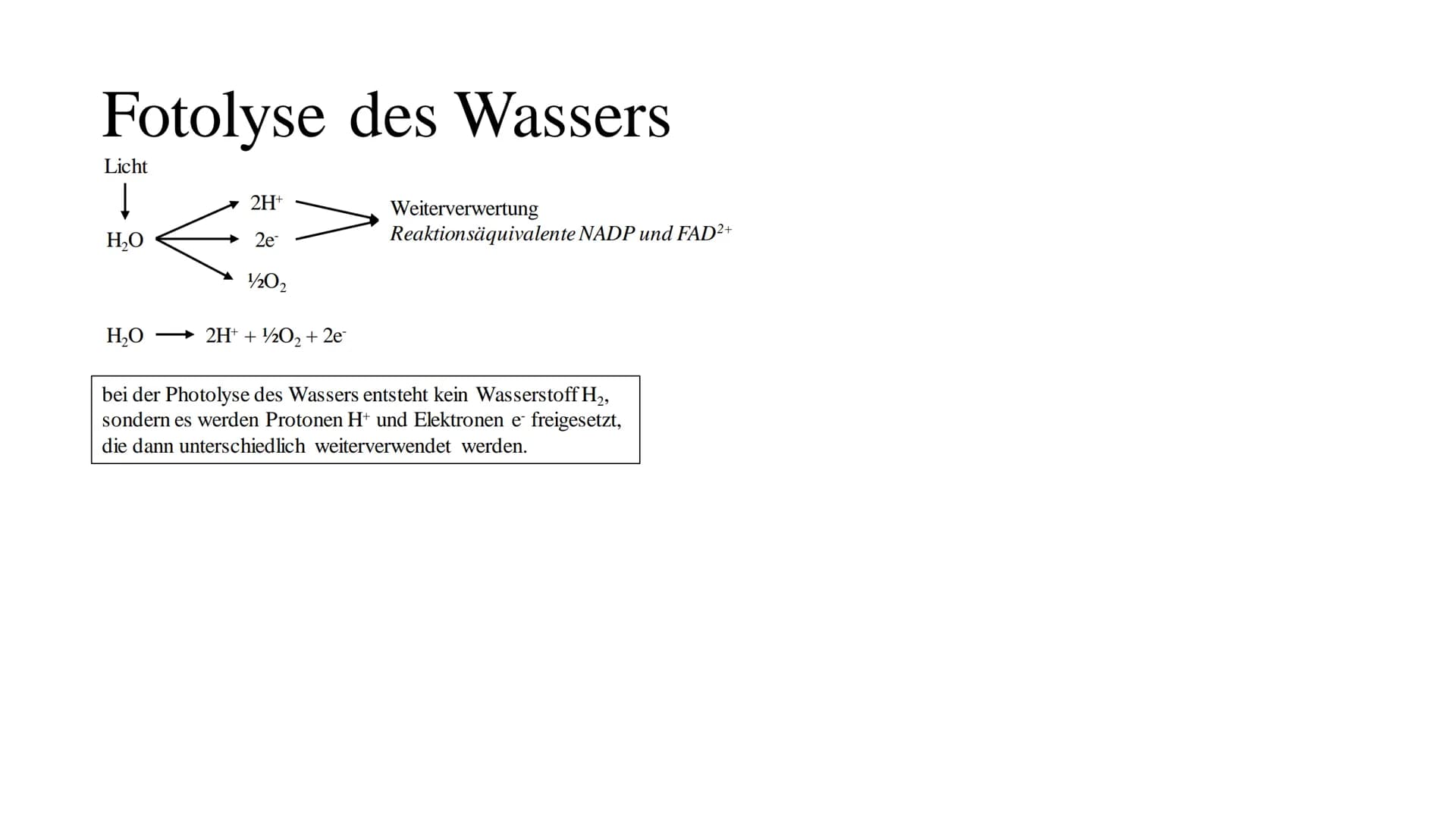 Fotosythese Fotosynthese
Die Fotosynthese ist ein Assimilationsprozess (= aufbauender Prozess)
Die Fotosynthese ist formell die Umkehrung de
