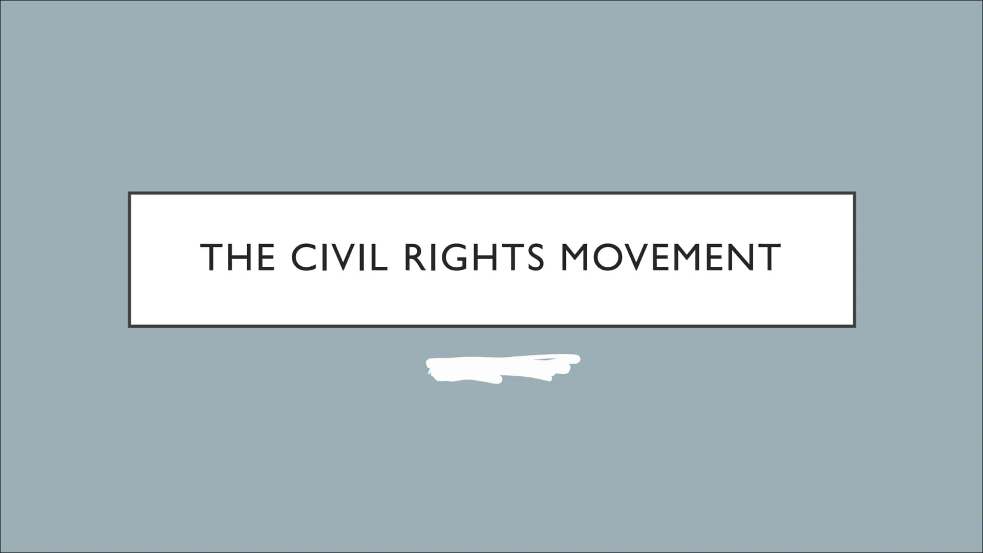 THE CIVIL RIGHTS MOVEMENT ●
●
2. Historical background (Jim Crow Laws)
3. Events from the movement
• 3.1 Rosa Parks and the Montgomery Bus B