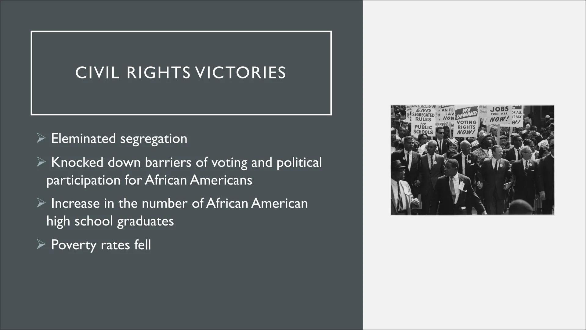 THE CIVIL RIGHTS MOVEMENT ●
●
2. Historical background (Jim Crow Laws)
3. Events from the movement
• 3.1 Rosa Parks and the Montgomery Bus B