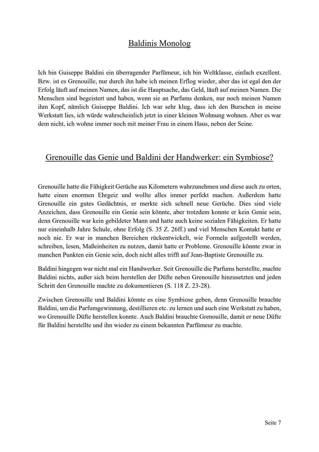 Patrick Süskind
Das
Parfum
Die Geschichte
eines Mörders
Diogenes
Seite 1 - Die Geburt am Fischstand - Erwartungen an den Roman
- Heranwachse