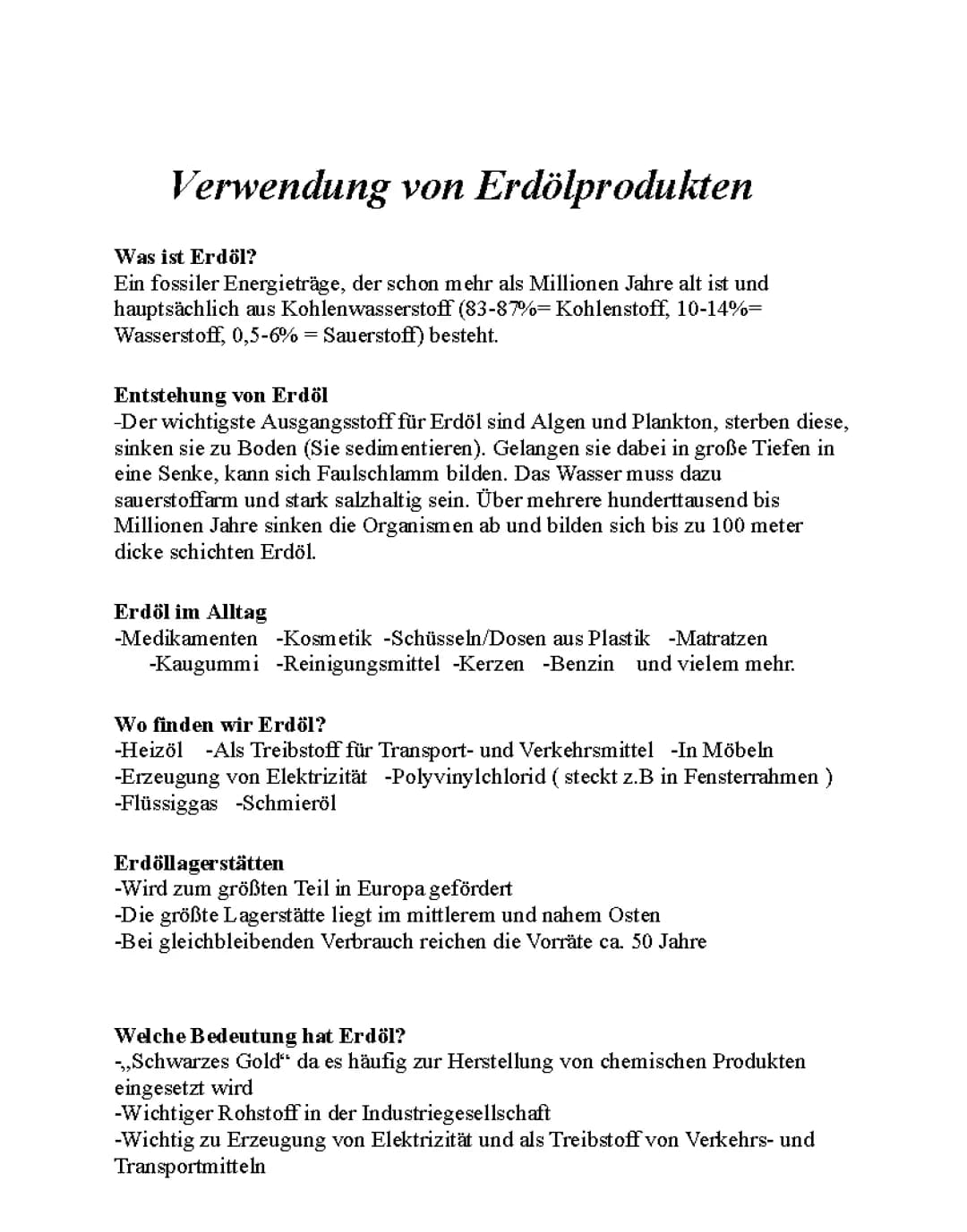 Erdöl 