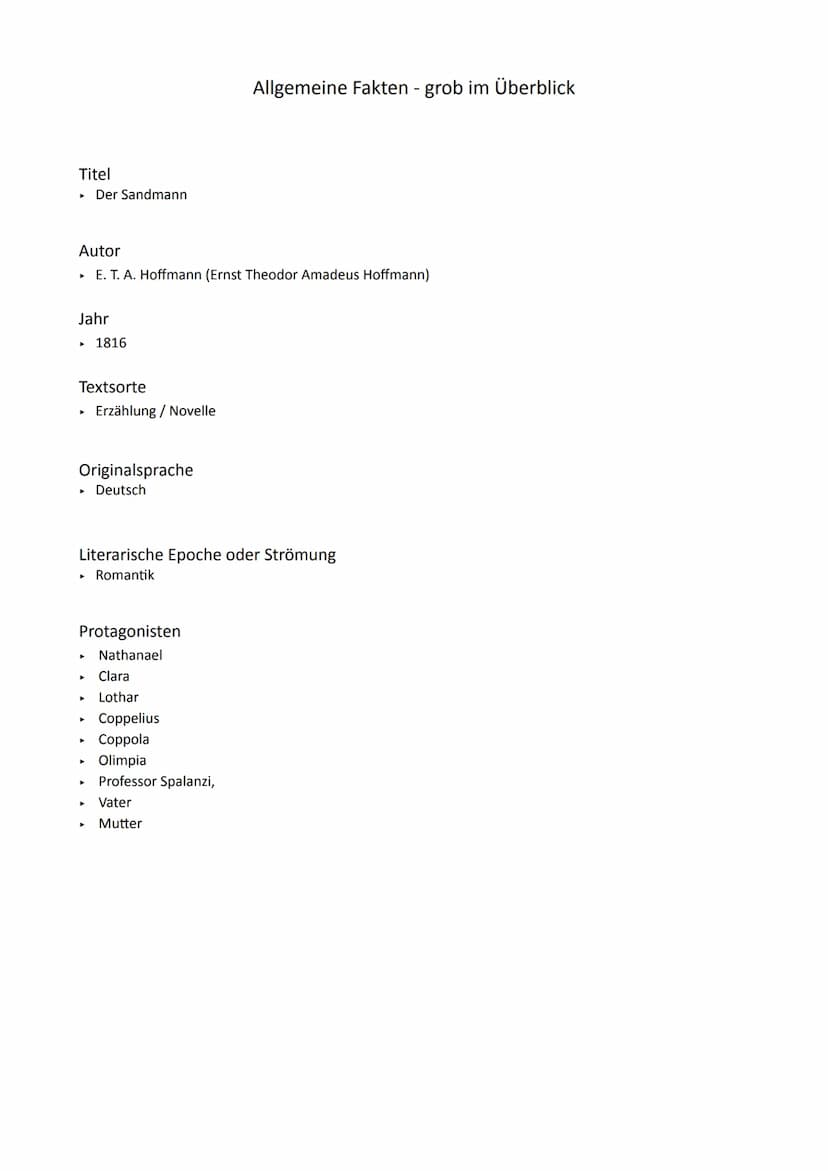 E.T.A. Hoffmann - Lebenslauf
▶
▸ karikierte hochstellende Gesellschaftsmitglieder und wurde dafür gerichtlich belangt
Interesse an Naturwiss