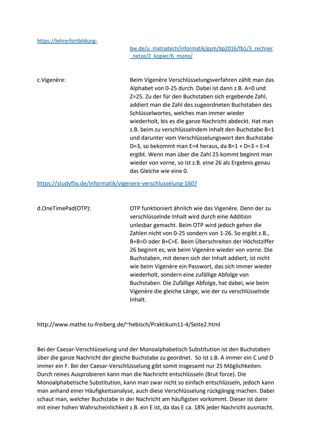 Kryptologie
Informatik
Benotete schriftliche Hausaufgabe
Laurin Wagner
Aufgabe 1: Erkläre, was man in der Informatik unter den Begriffen Kry