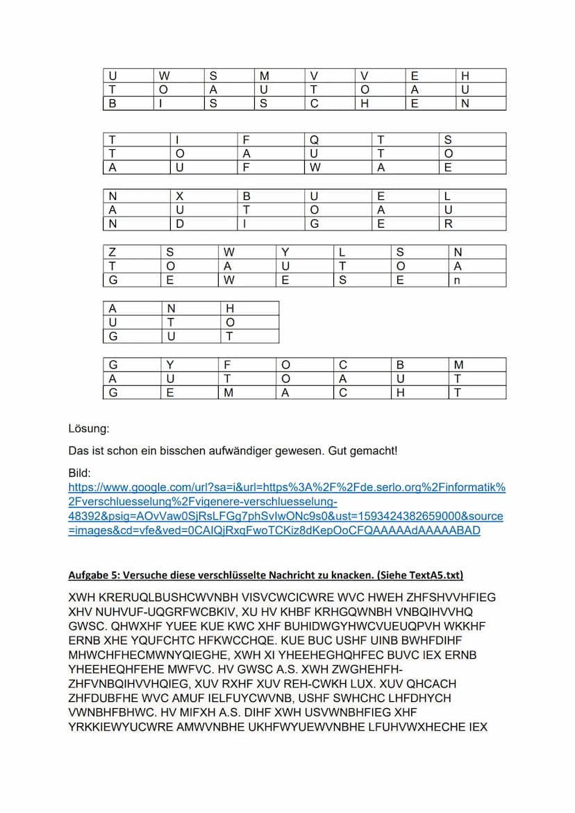Kryptologie
Informatik
Benotete schriftliche Hausaufgabe
Laurin Wagner
Aufgabe 1: Erkläre, was man in der Informatik unter den Begriffen Kry