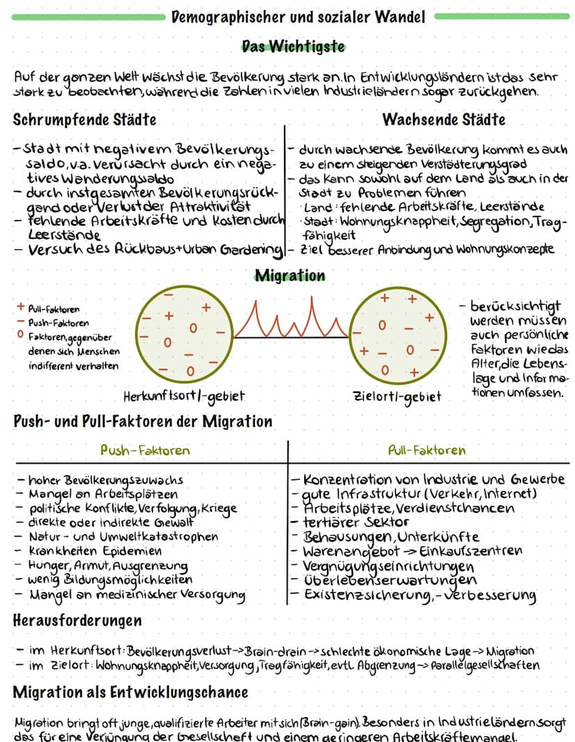 Metropolisierung und Marginalisierung
Folgen der Verstädterung
Bevölkerungswachstum
->hohe Geburtenrate
->rasche Senkung der Sterbe
.rate.
e