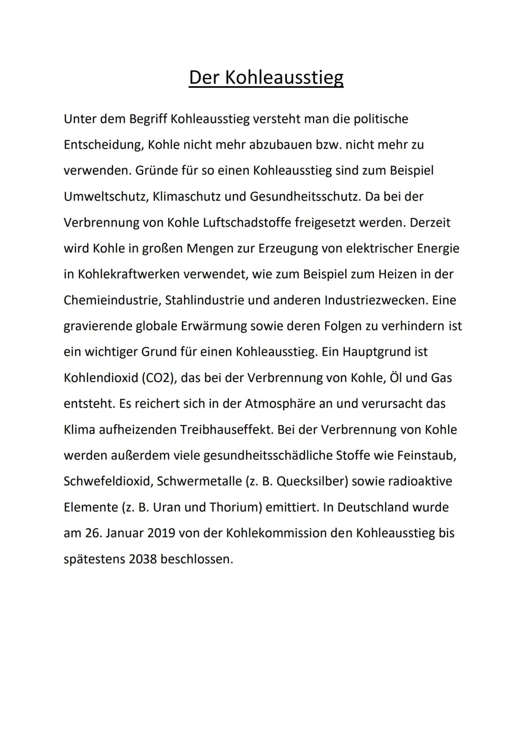 Inhaltsverzeichnis
1. Vorwort
2. Organische Stoffe
3. Entstehung Fossiler Brennstoffe (Kohle)
4. Entstehung Fossiler Brennstoffe (Erdöl und 