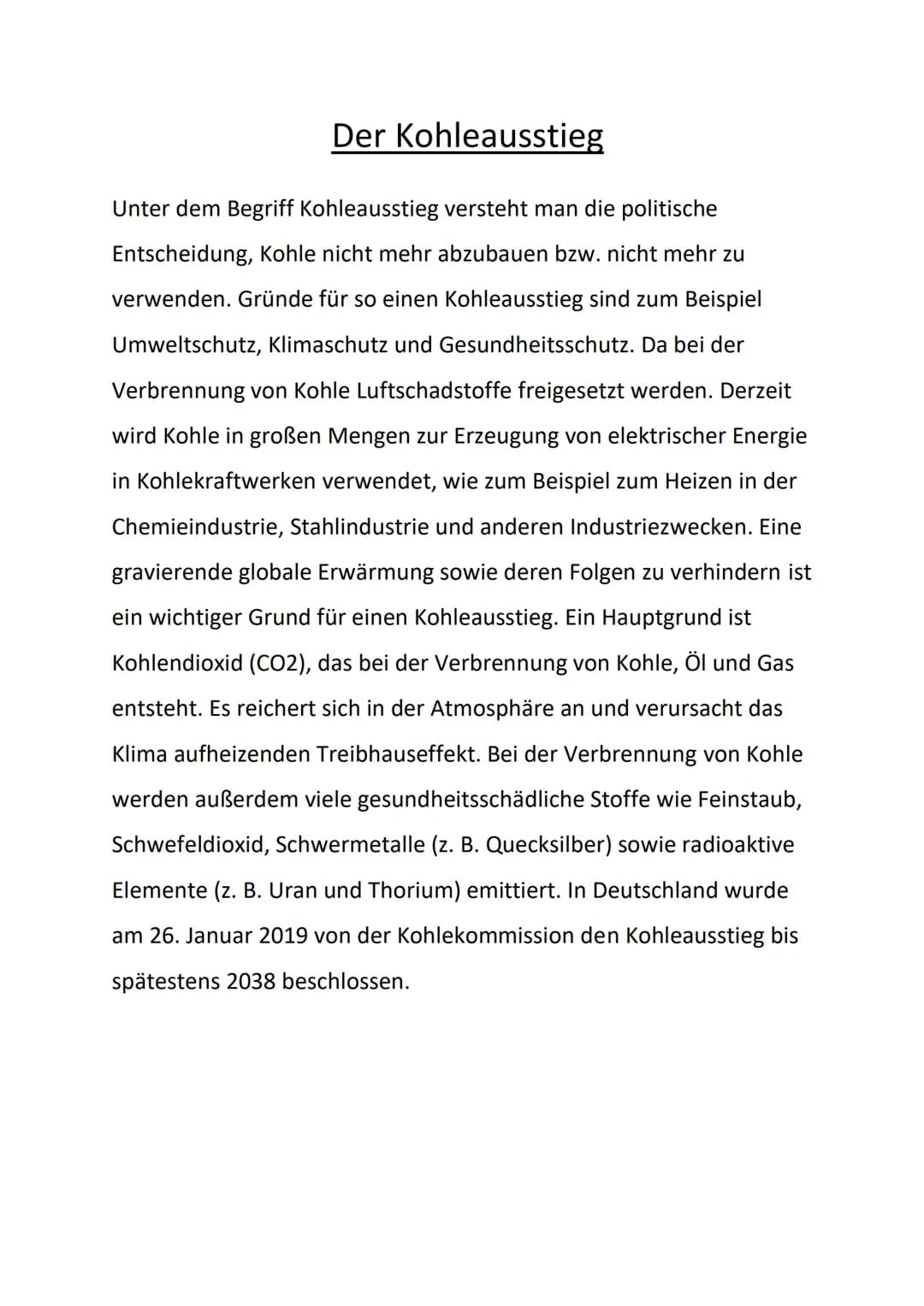 Inhaltsverzeichnis
1. Vorwort
2. Organische Stoffe
3. Entstehung Fossiler Brennstoffe (Kohle)
4. Entstehung Fossiler Brennstoffe (Erdöl und 