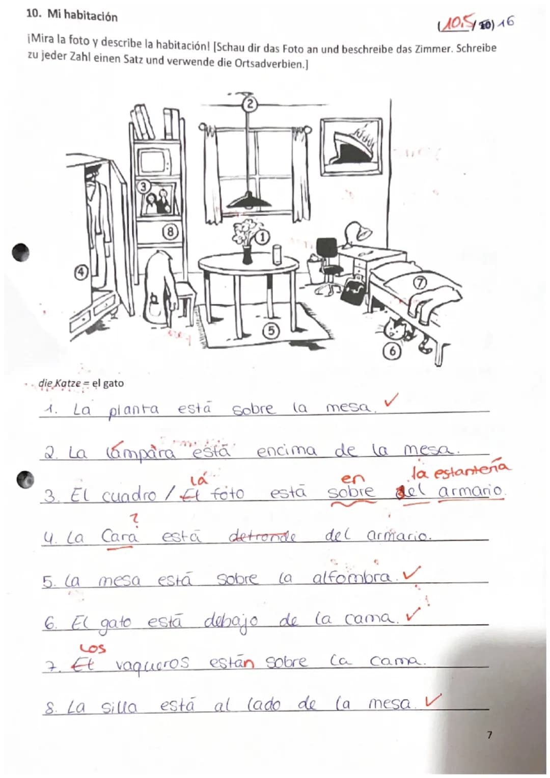 13,5/6)
1. La habitación libre
¡Escucha y marca la(s) respuesta(s) correcta(s)! [Höre zu und kreuze die richtige(n) Antwort(en)
an.]
1. ¿De 