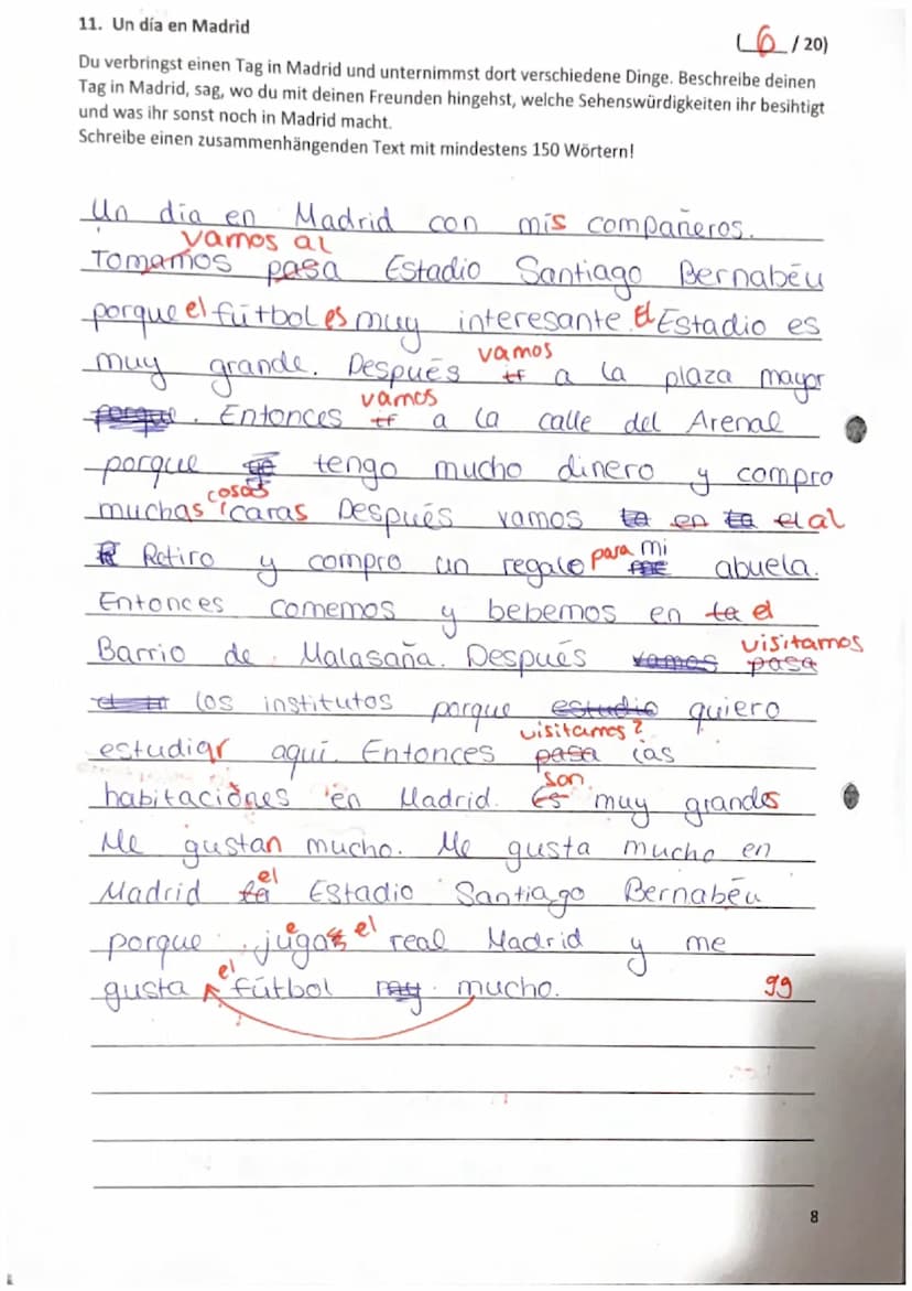 13,5/6)
1. La habitación libre
¡Escucha y marca la(s) respuesta(s) correcta(s)! [Höre zu und kreuze die richtige(n) Antwort(en)
an.]
1. ¿De 