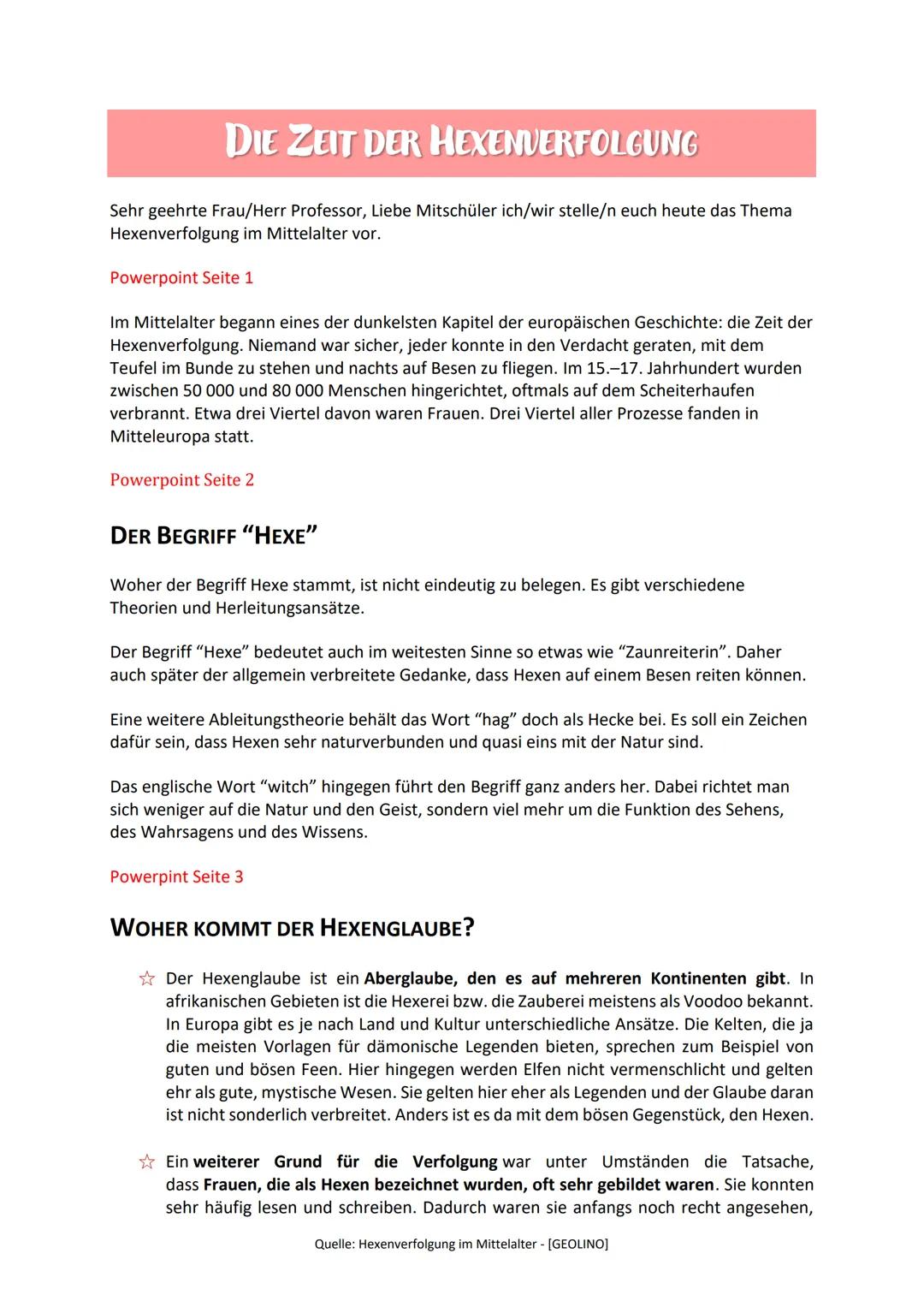 Alles über Berühmte Hexen und die Hexenverfolgung im Mittelalter