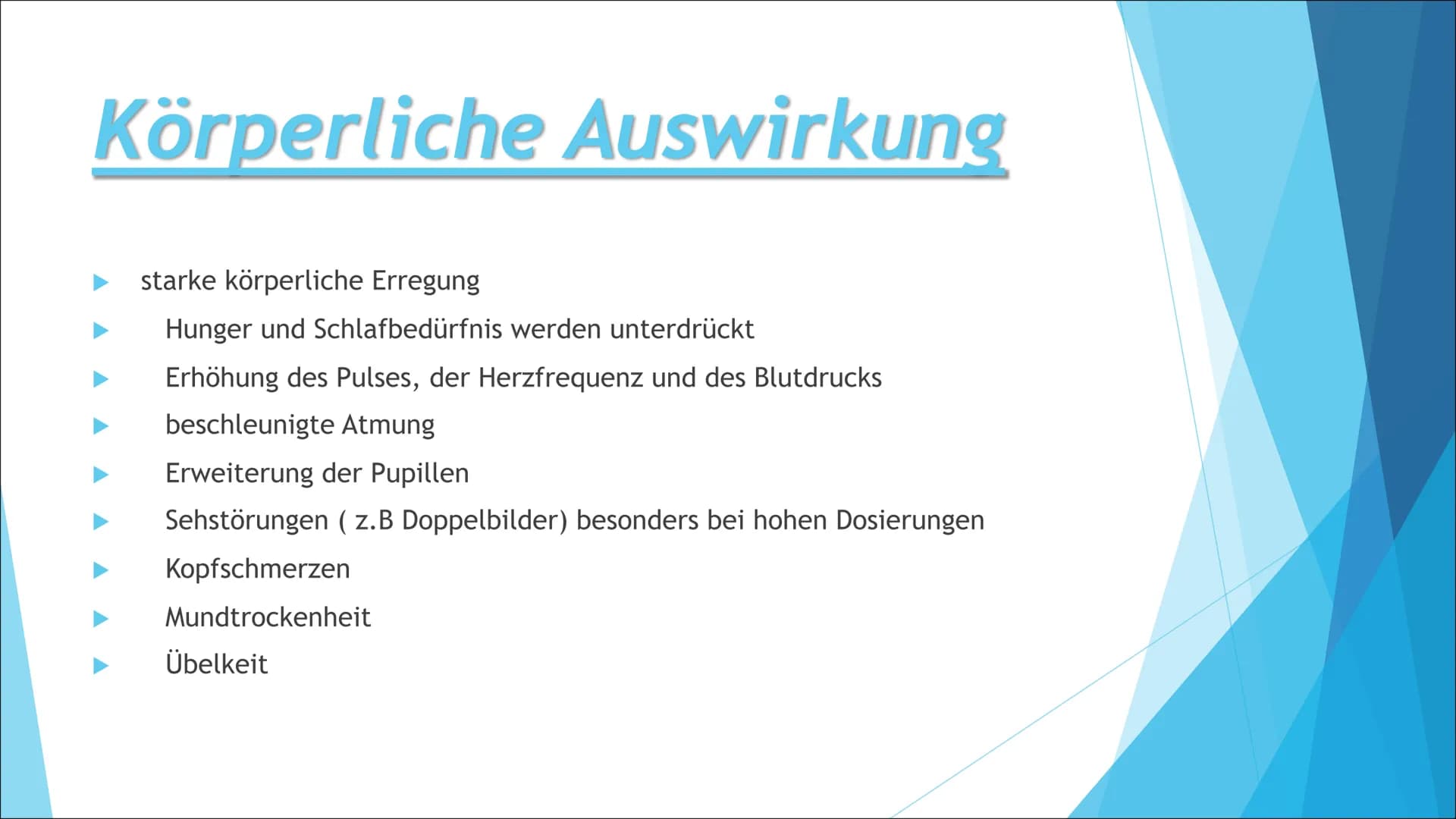 Methamphetamin Gliederung
Informationen
Zusammensetzung
Synapse
Wirkung
Körperliche Auswirkungen
Psychische Auswirkung
Risiken Information
v