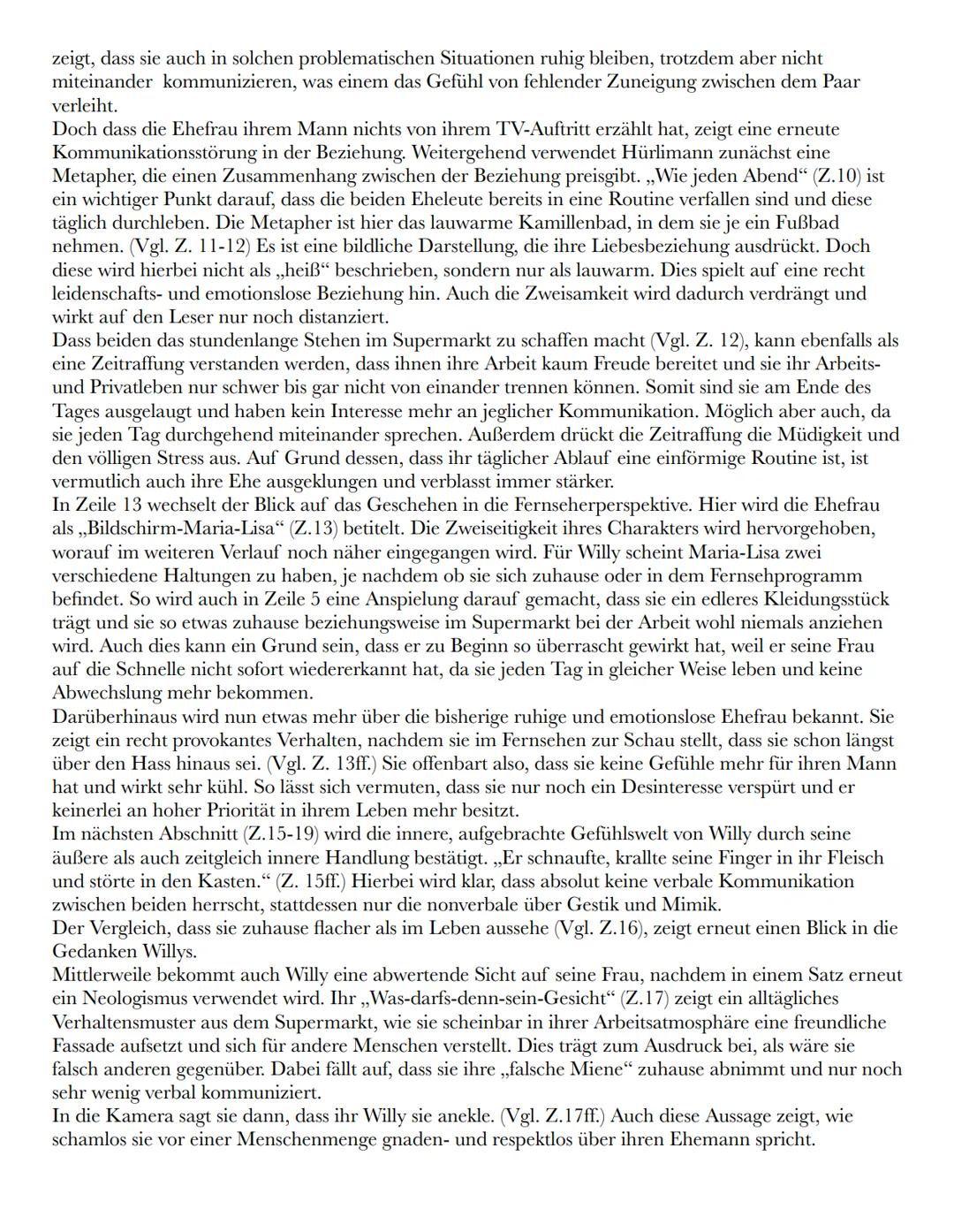 Der Filialleiter"
Thomas Hürlimann: Analyse und
Interpretation
Die Kurzgeschichte ,,Der Filialleiter" aus dem Jahre 1992, die von Thomas Hür