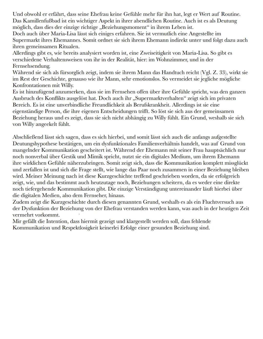 Der Filialleiter"
Thomas Hürlimann: Analyse und
Interpretation
Die Kurzgeschichte ,,Der Filialleiter" aus dem Jahre 1992, die von Thomas Hür