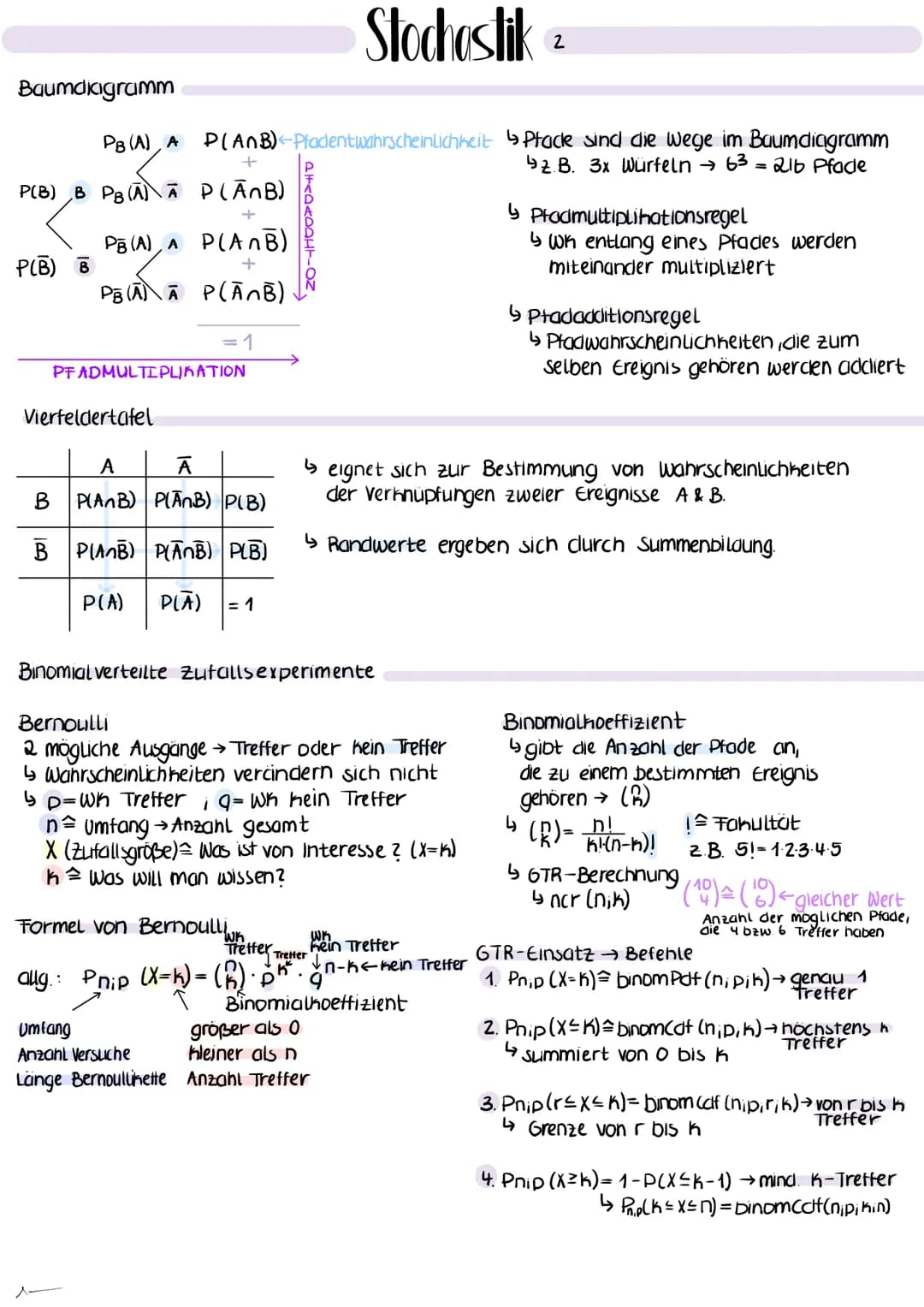 Stochastik
Allgemein
↳ Wahrscheinlichkeit gibt an, wie groß die Chance ist, dass ein bestimmtes Ereignis eintritt
→ Ergebnismenge Z.B. {(1,1