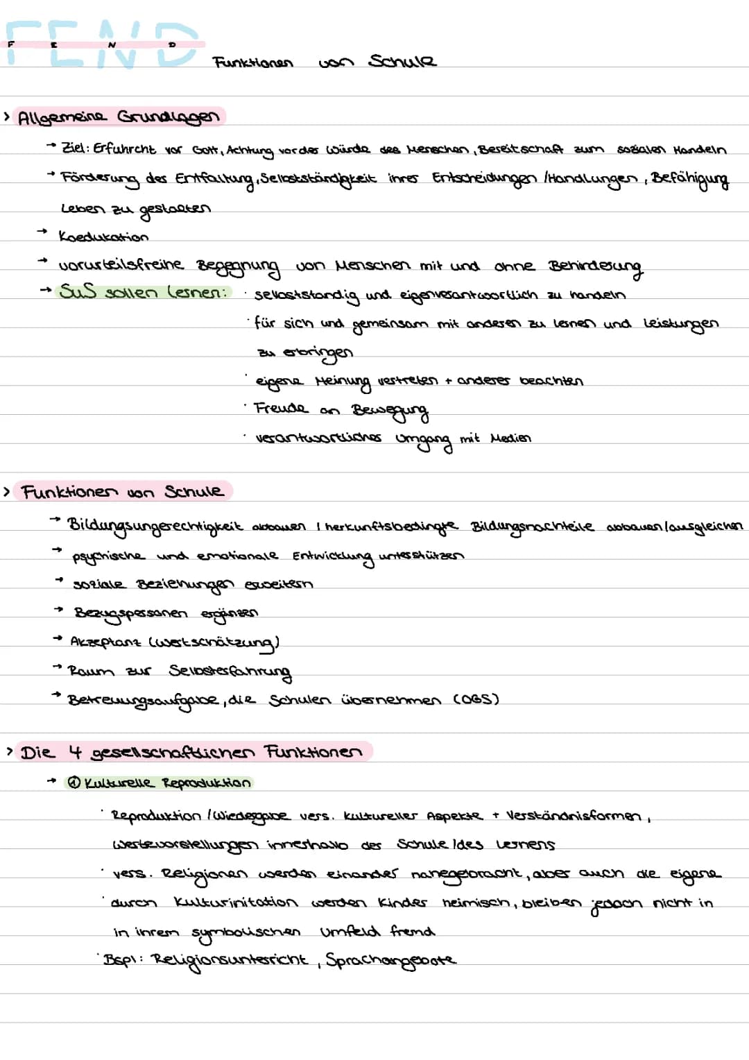 Die Fend Theorie der Schule: Funktionen, Geschichte und das Schulsystem in Deutschland