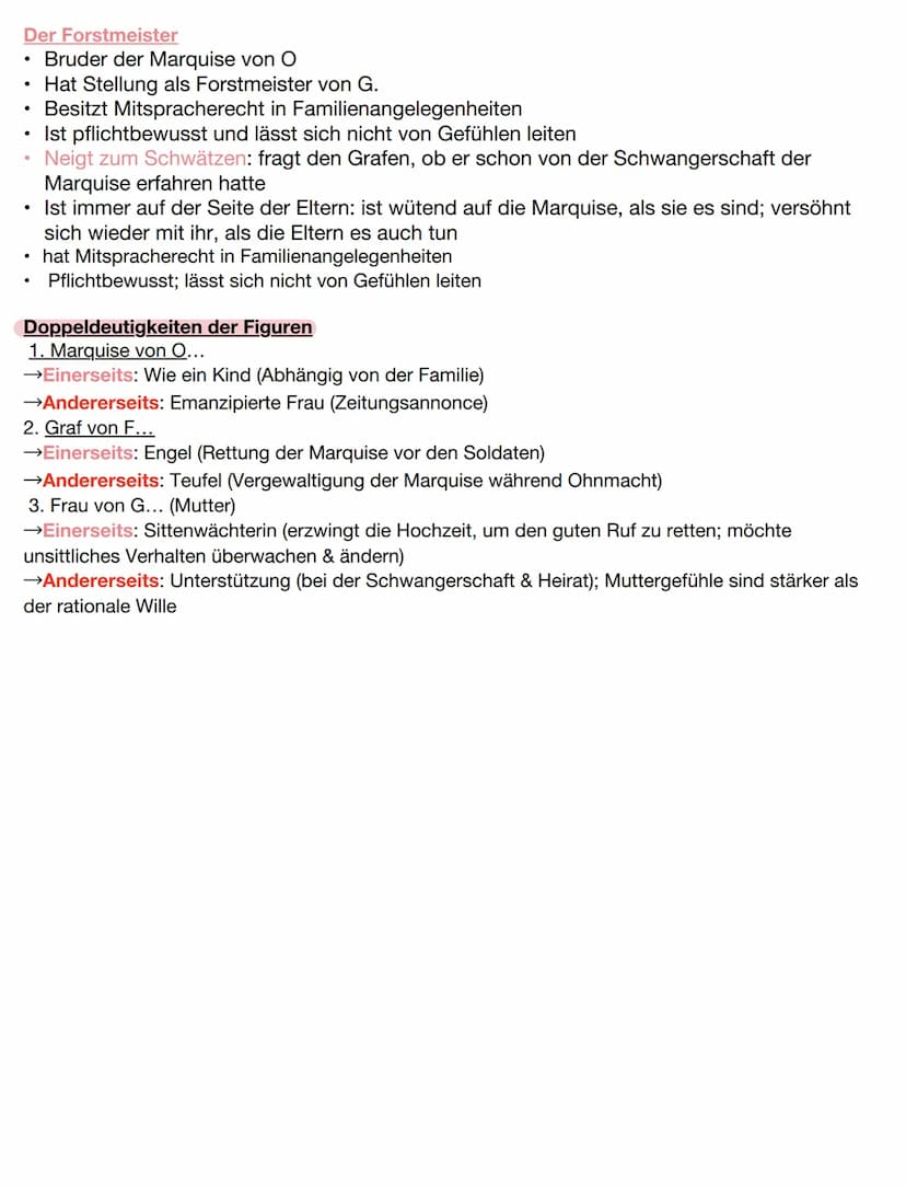 Autor: Heinrich von Kleist
Jahr: 1808
Textsorte: Novelle (Erzählung)
Protagonisten: Marquise von O..; Graf von F...; Herr von G...(auch: Obr