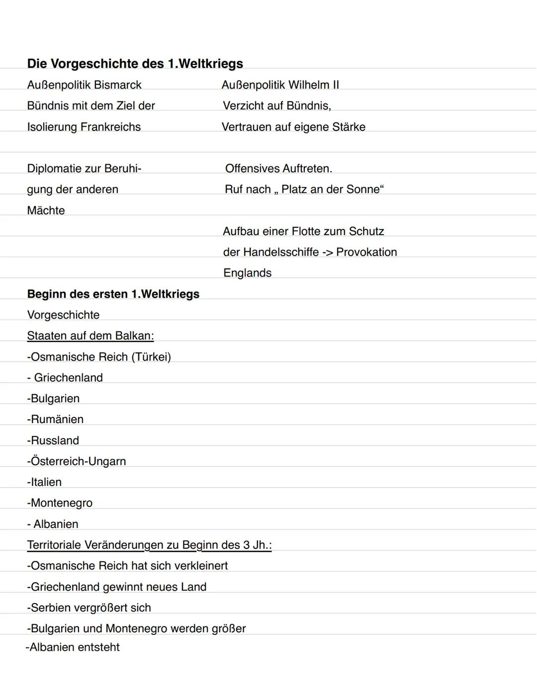 Geschichte Klassenarbeit am 27.Juni.2023
Außenpolitik des Deutschen Reiches
Bismarcks Alptraum -> Bündnis mehrere europäischer Staaten
-> ei