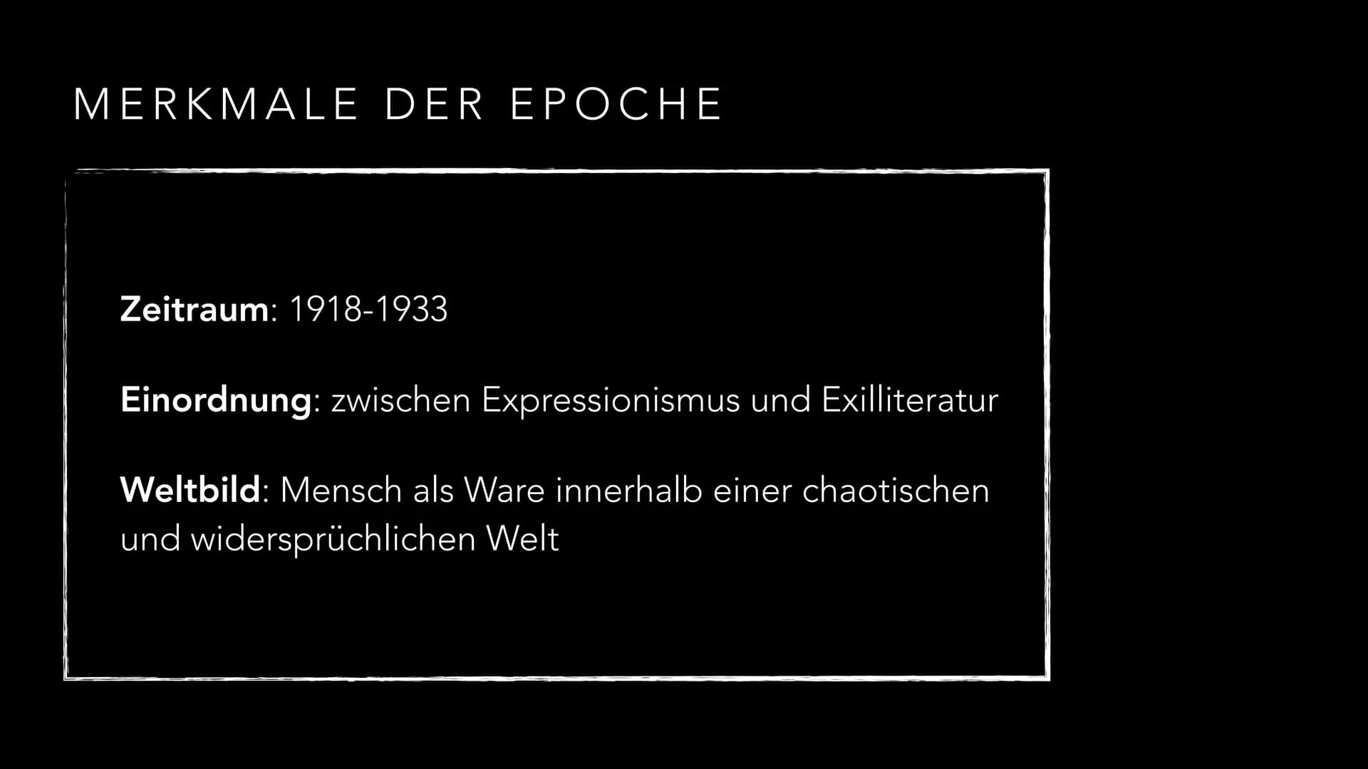 LITERATUR DER WEIMARER REPUBLIK
INA & JOSEPHINE GLIEDERUNG
1. DEFINITION
2. HISTORISCHER HINTERGRUND
3. MERKMALE DER EPOCHE
4. LITERARISCHE 