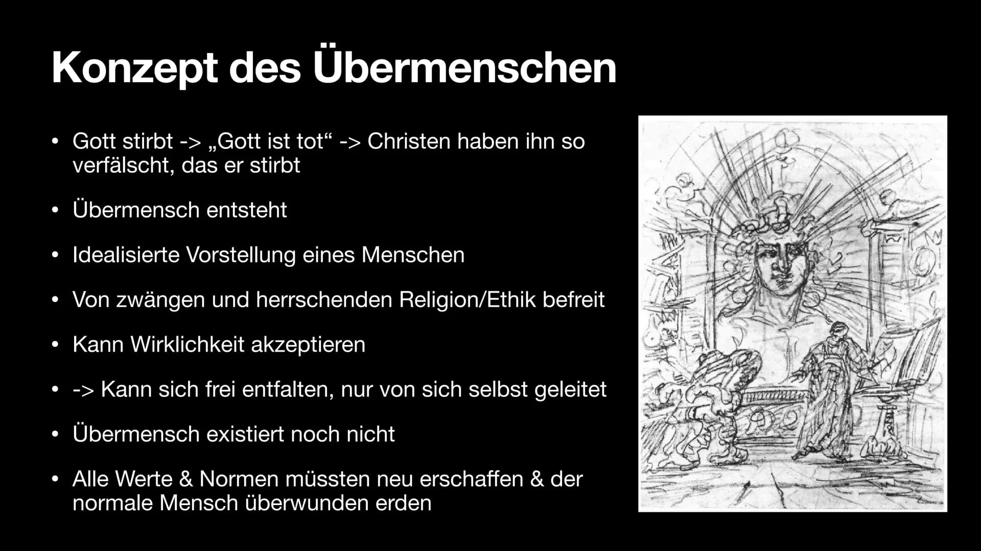 Friedrich
Nietzsche Gliederung
●
●
●
●
●
●
Allgemein
Weltansicht & Ziele
Menschenbild
Religionskritik
Nihilismus
Also Sprach Zarathustra
Kri