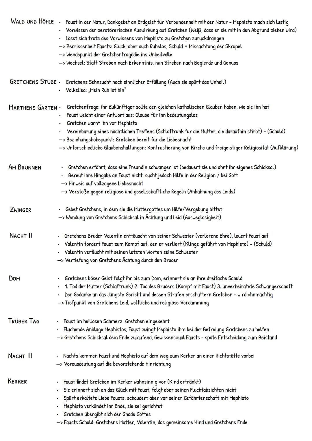 Auftakt Gretchentragödie
Kompakt
- Faust will Gretchen als Geliebte (=Schmuck)
- Gretchen gesteht Liebe (zärtlich vs tötet unwissend ihre Mu