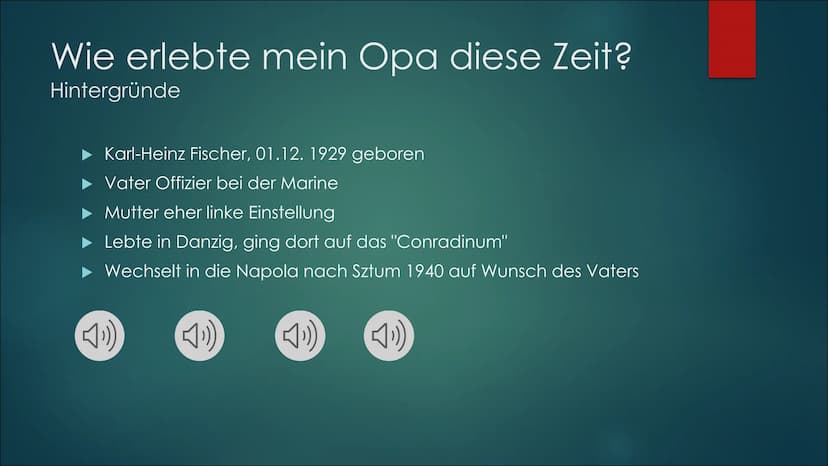 Napola
DRILL ODER LUXUS? Gliederung
Die Schulen
Was sind Napolas?
Wer wurde aufgenommen?
Wie war der Unterricht?
► Was gibt es noch zu sagen