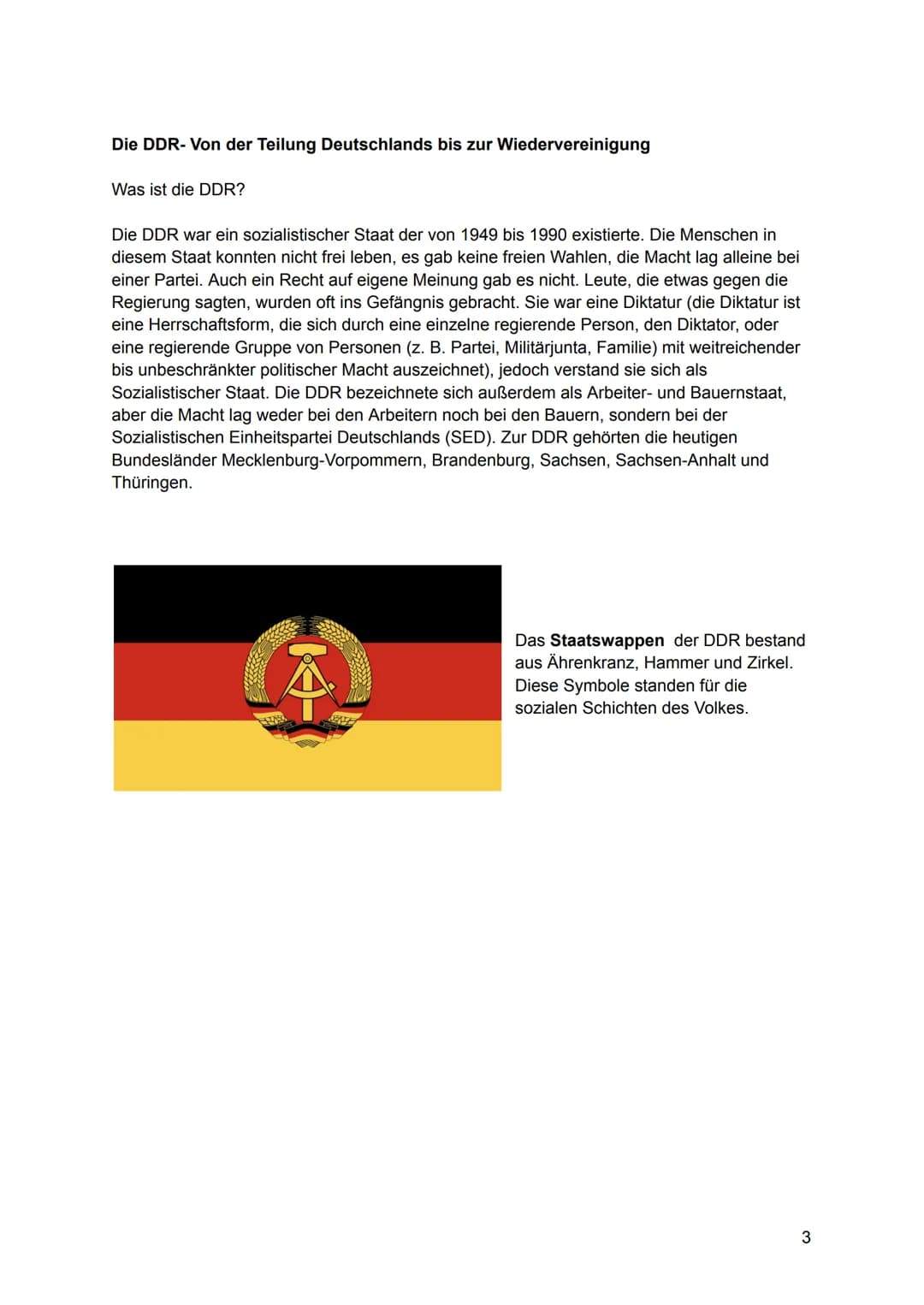 Die DDR
Follo
Achtung!
Sie verlassen
jetzt
West-Berlin
1 Inhaltsverzeichnis
Was ist die DDR?.
Wie entstand die DDR ?.
Regierung in der DDR..