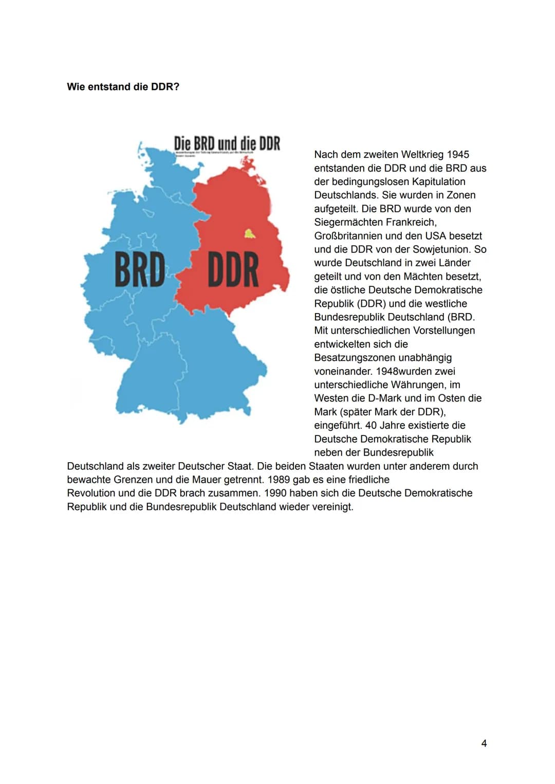 Die DDR
Follo
Achtung!
Sie verlassen
jetzt
West-Berlin
1 Inhaltsverzeichnis
Was ist die DDR?.
Wie entstand die DDR ?.
Regierung in der DDR..