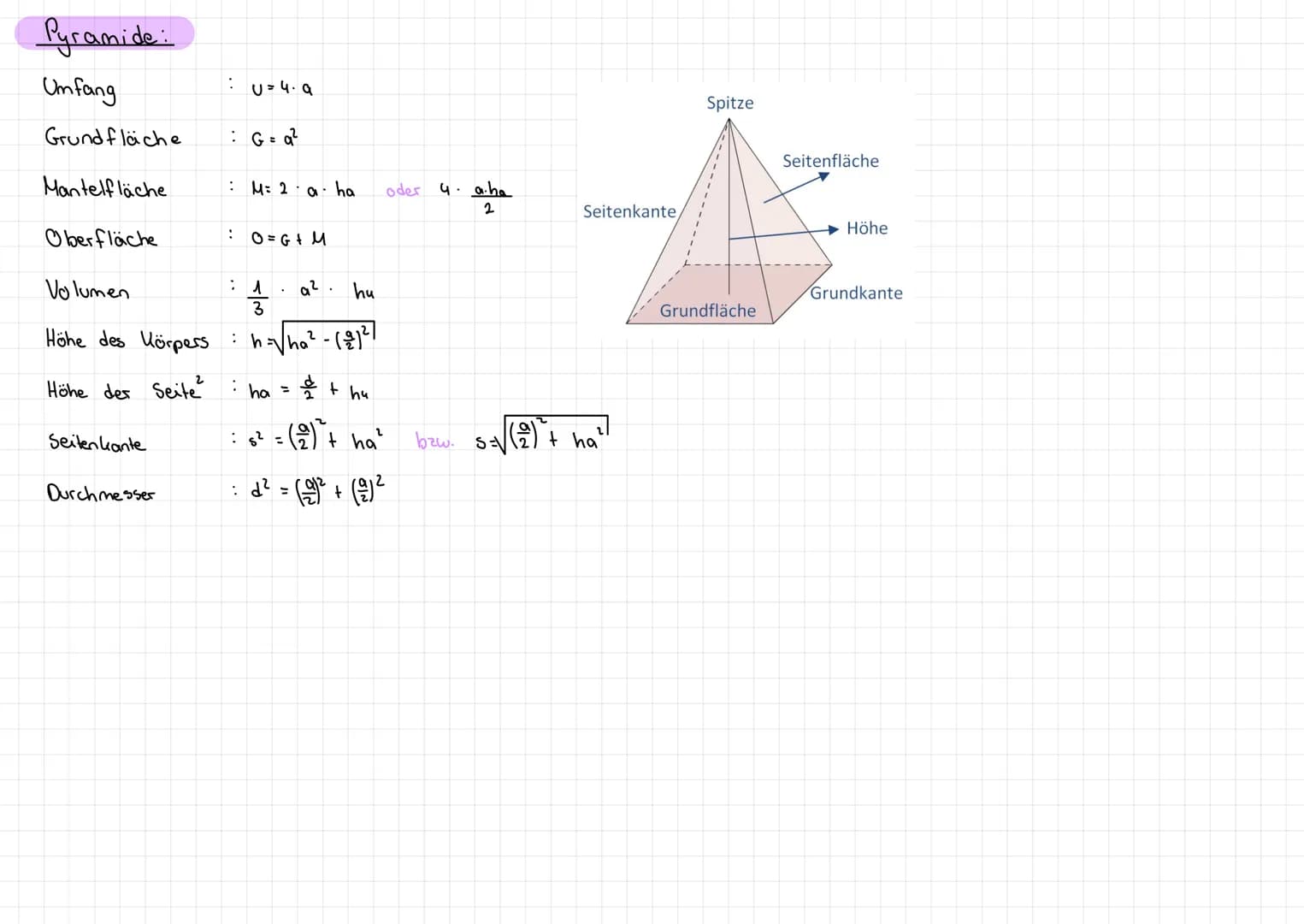 Kreis:
Flacheninhalt: A = π₁ ₁²²
Umfang
Qurchmesser
Radius
Kreissektor:
:
Kreisbogen
Radius
:
:
:
U = 2.πT⋅r oder
d = 25
Flächeninhalt: As =