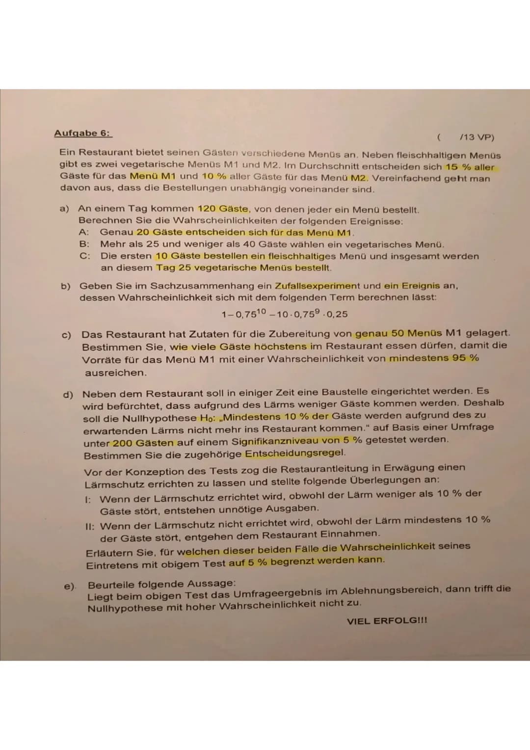 Teil A ohne Hilfsmittel
i.
ii.
Beachte: Der Lösungsweg muss nachvollziehbar
sein!
Aufgabe 1:
a) Bilde die erste Ableitung der Funktion f mit