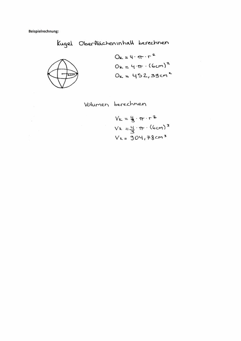 Mathematik
Zusammenfassung - Steckbriefe verschiedener Körper
1. Kegel
- Die Grundfläche eines Kegels ist ein Kreis.
- Die Mantelfläche ist 