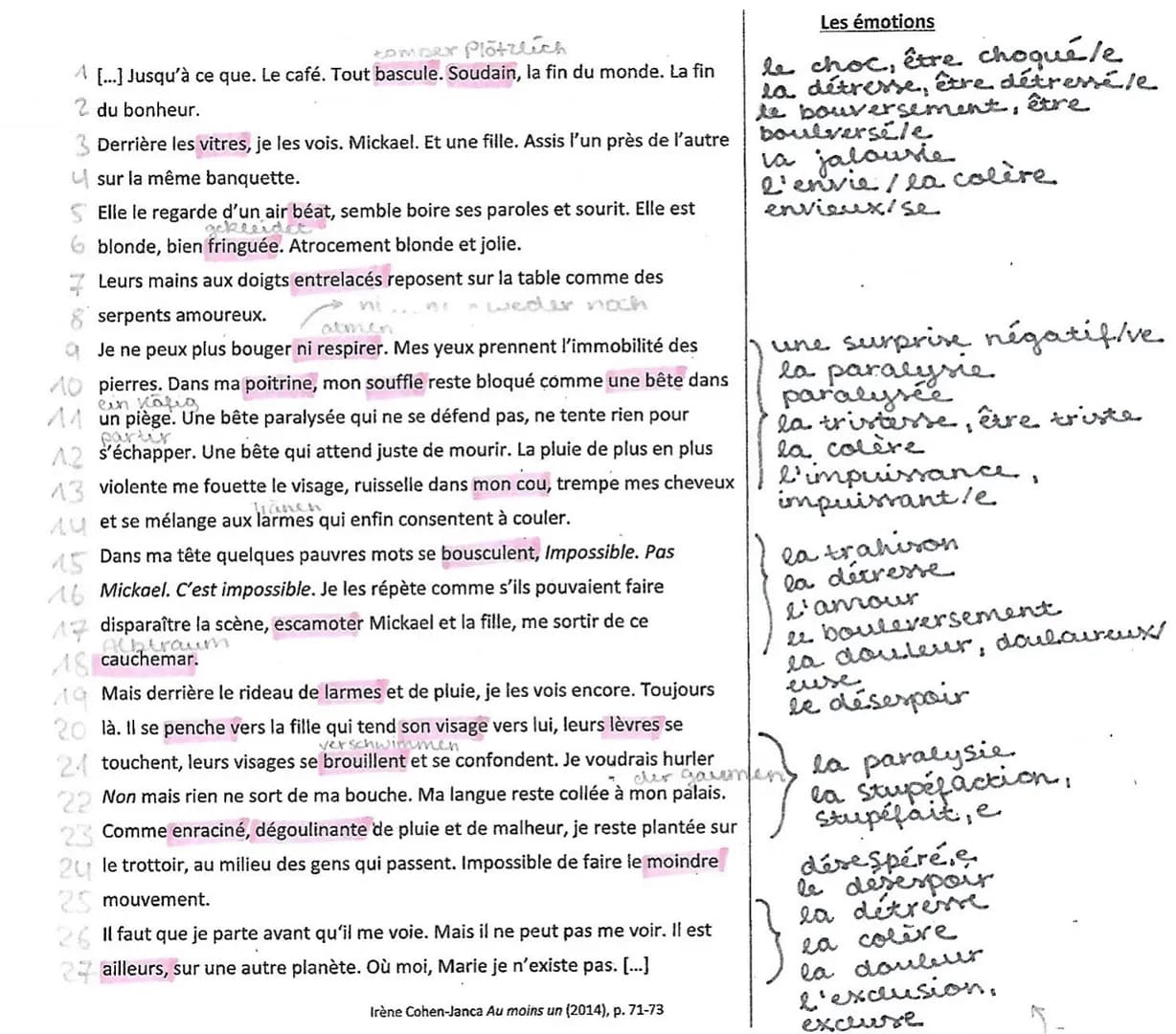 comper Plötzlich
4 [...] Jusqu'à ce que. Le café. Tout bascule. Soudain, la fin du monde. La fin
2 du bonheur.
3 Derrière les vitres, je les