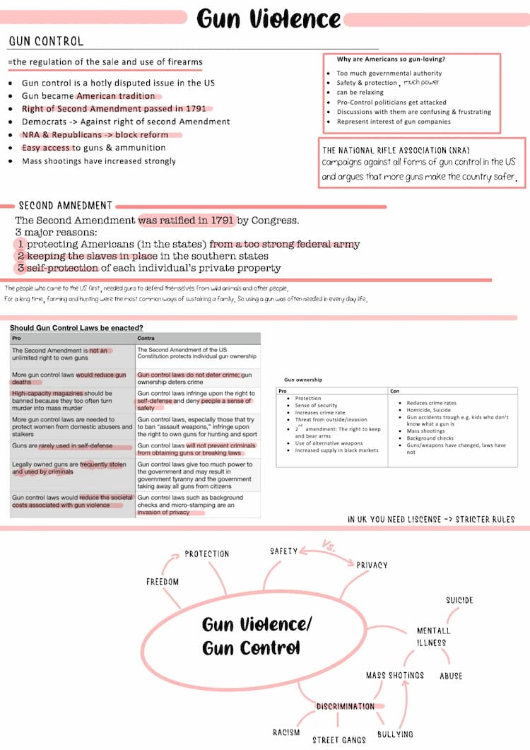 Know Gun Violence/Gun Control (Pro/Con) Kommunikationsprüfung  thumbnail