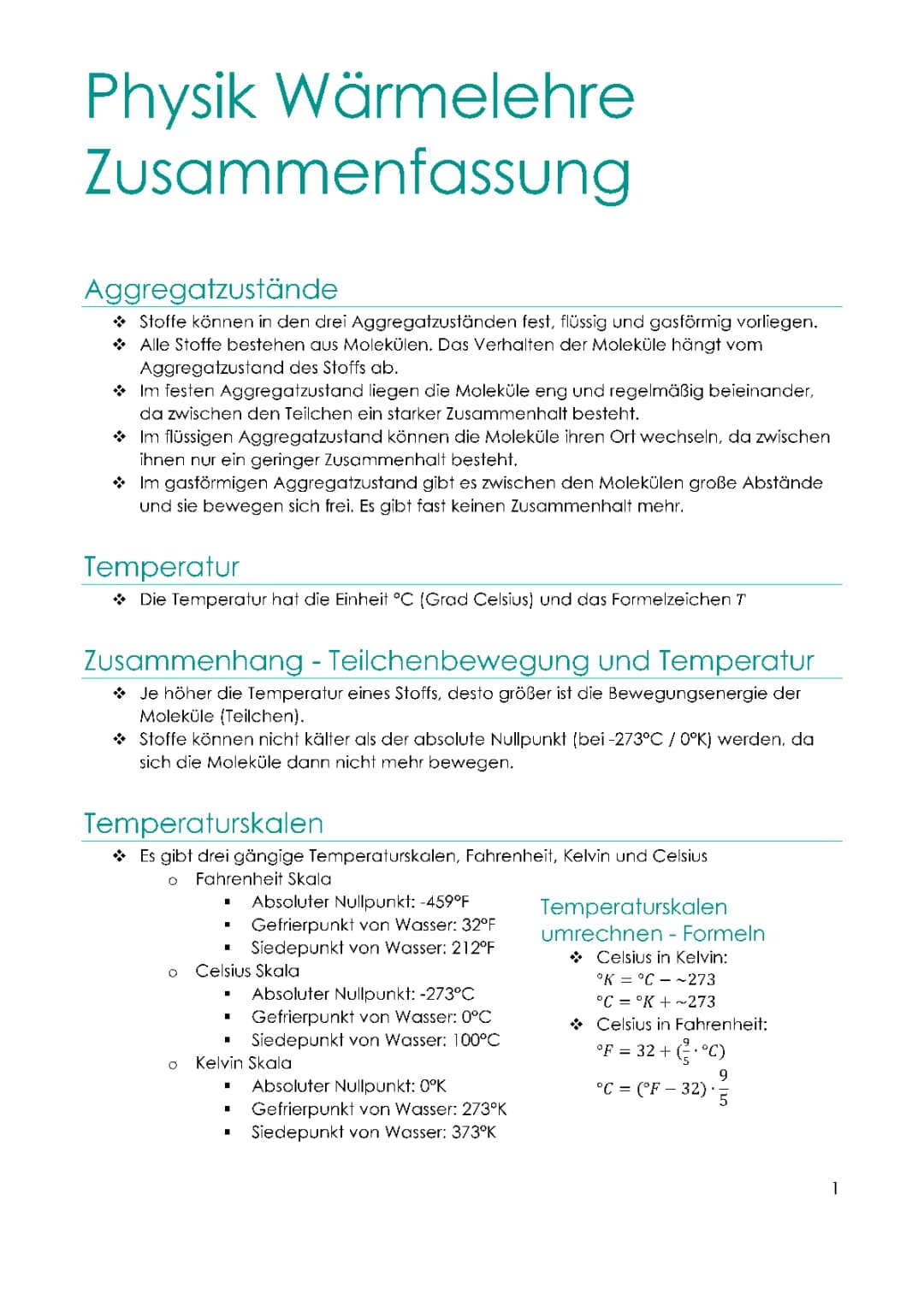 Wärmelehre 