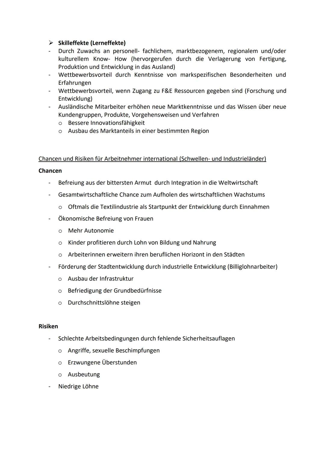 # Die Internationalisierung von Unternehmen

Was versteht man unter dem Begriff der Internationalisierung?

- Verlagerung von Produktions- u