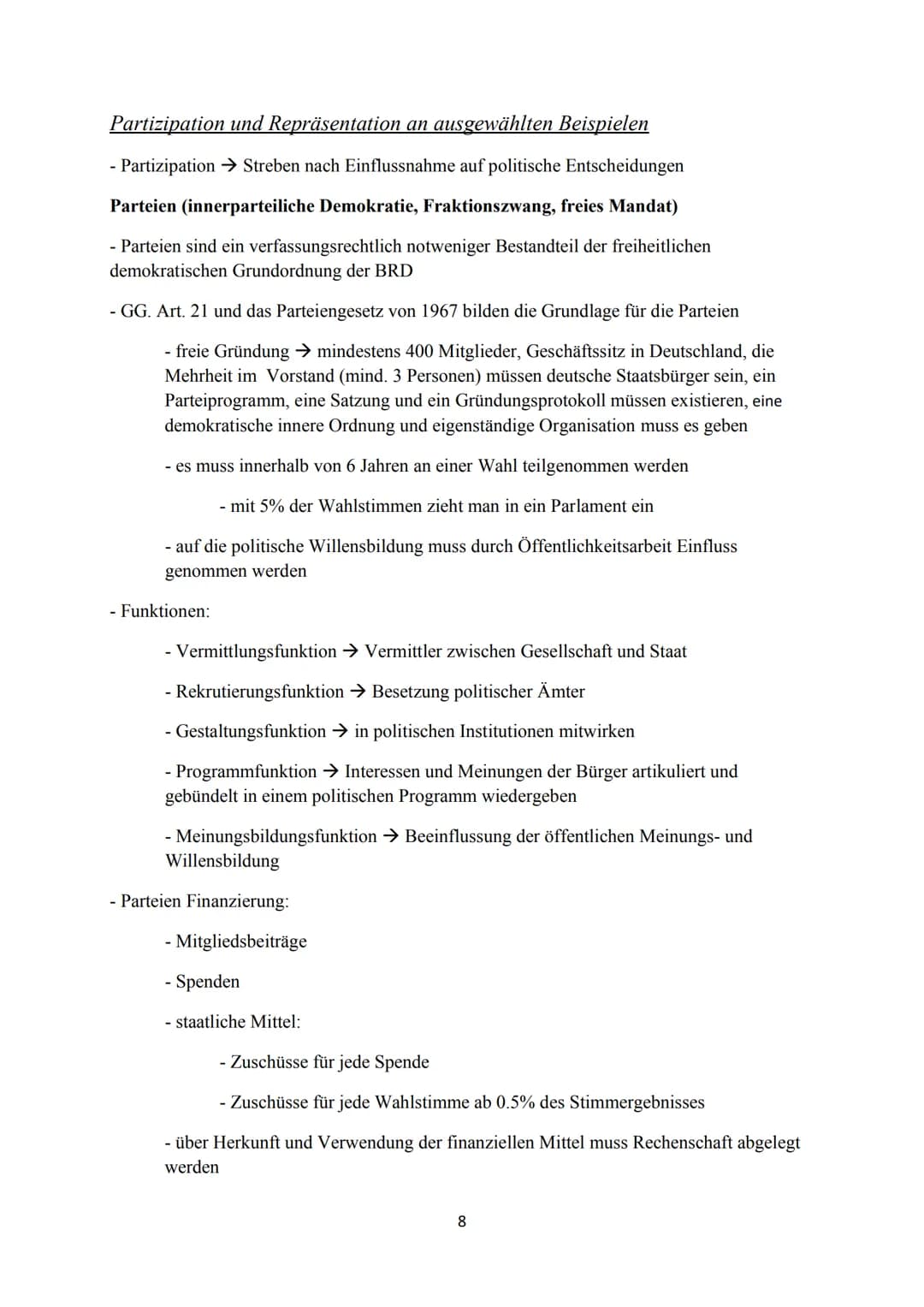 Vefassungsnorm und Verfassungsrealität
- Verfassungsnorm → im GG festgeschriebene Normen
- Verfassungsrealität → nicht alle Normen sind bzw.